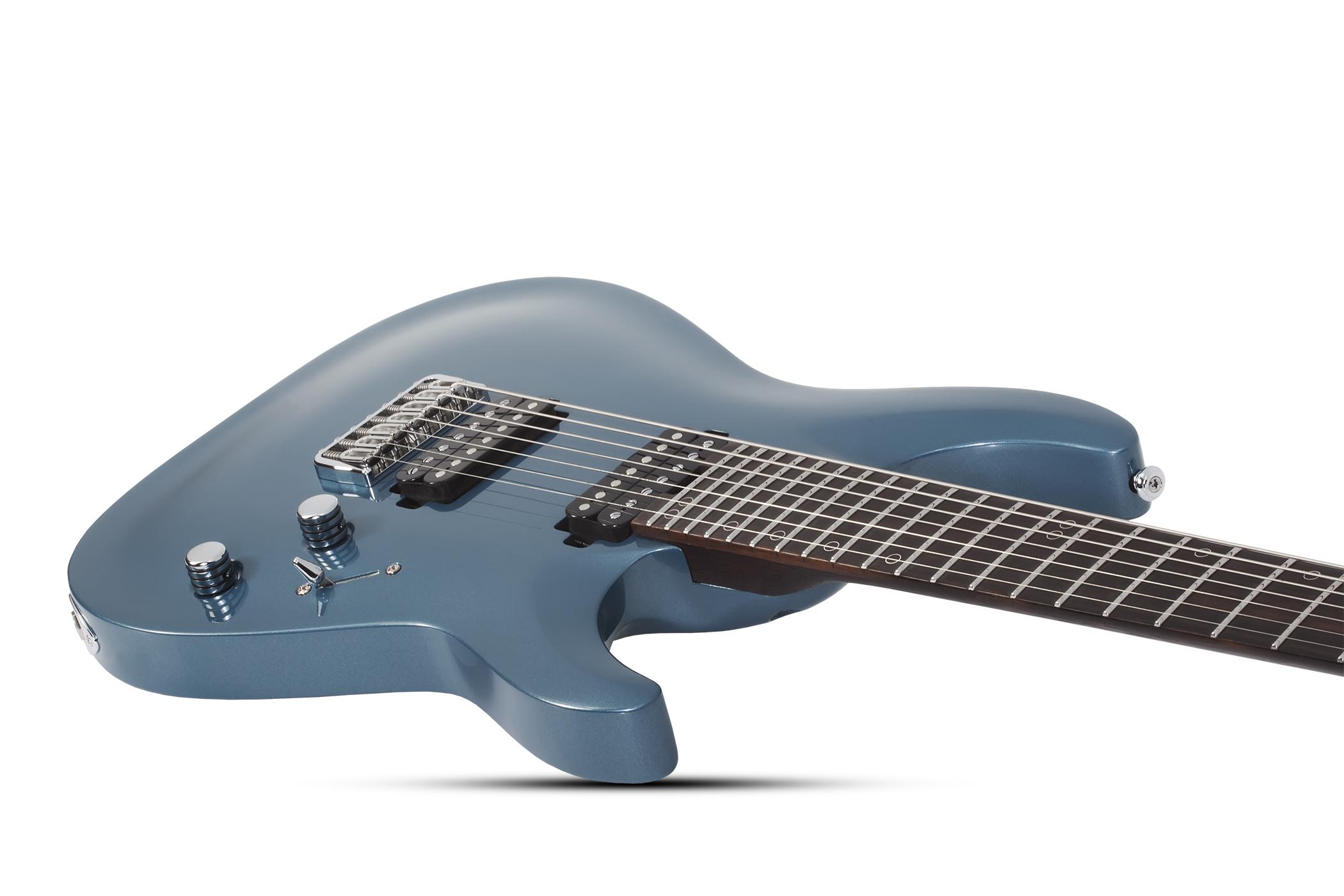 Schecter Aaron Marshall Am-7 Signature 2h Ht Eb - Cobalt Slate - Guitarra eléctrica de 7 cuerdas - Variation 2