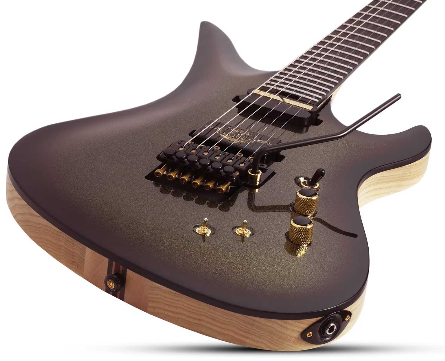 Schecter Avenger Fr-s 50th Ann. 2h Sustainiac Fr Eb - 50th Gold Burst - Guitarra electrica metalica - Variation 2
