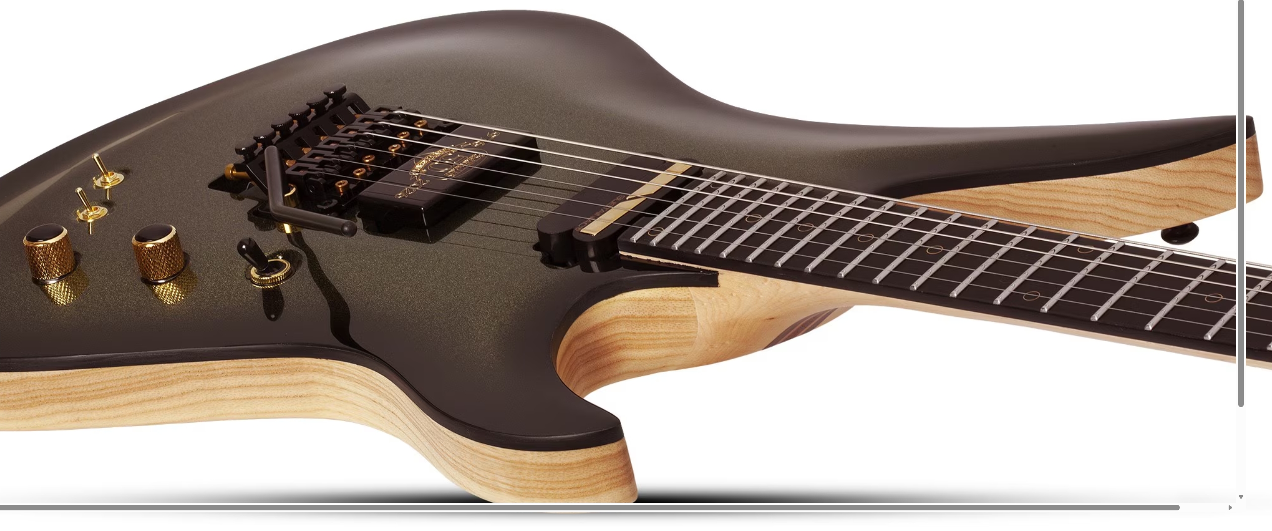 Schecter Avenger Fr-s 50th Ann. Lh Gaucher 2h Sustainiac Fr Eb - 50th Gold Burst - Guitarra electrica metalica - Variation 3
