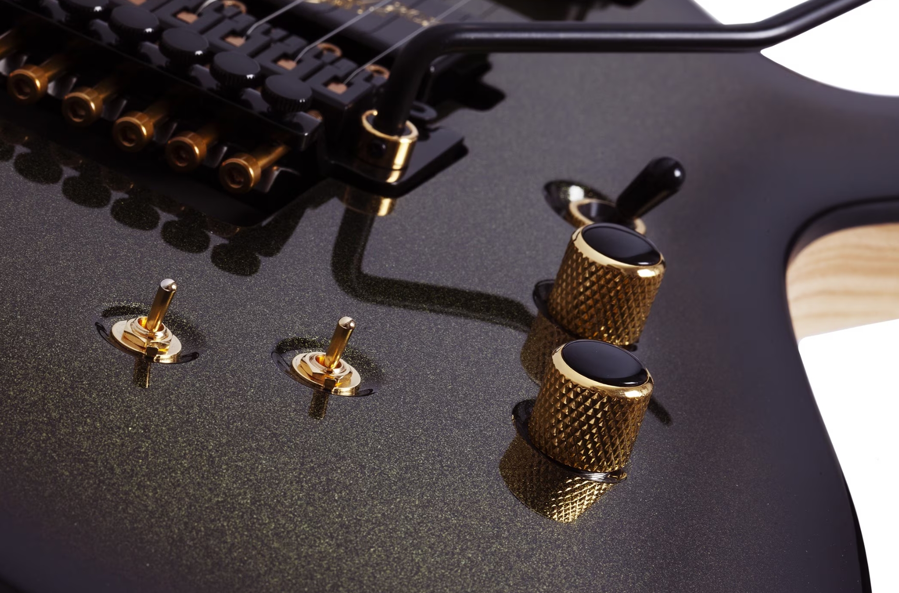 Schecter Avenger Fr-s 50th Ann. Lh Gaucher 2h Sustainiac Fr Eb - 50th Gold Burst - Guitarra electrica metalica - Variation 4