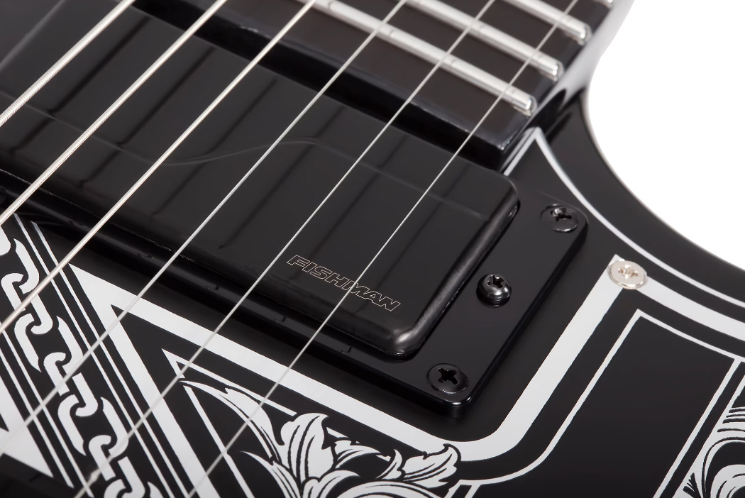 Schecter Avenger Pryzm Palladium 2h Fishman Fluence Modern Fr Eb - Gloss Black - Guitarra eléctrica de 7 cuerdas - Variation 3