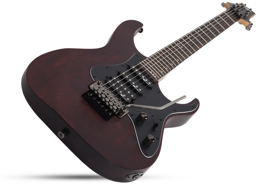 Schecter Banshee 6 Fr Sgr Hss Rw - Walnut Satin - Guitarra eléctrica con forma de str. - Variation 1