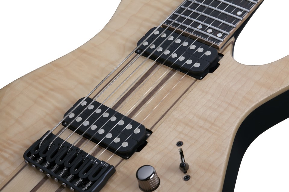 Schecter Banshee Elite-8 Hh Ht - Gloss Natural - Guitarra eléctrica barítono - Variation 4