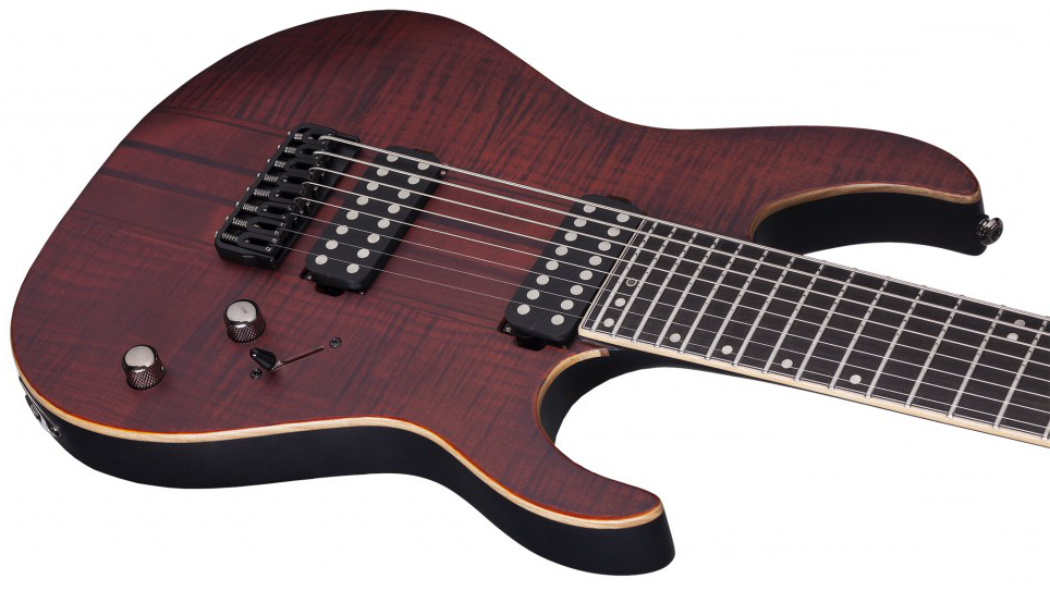 Schecter Banshee Elite-8 Hh Ht - Cats Eye Pearl - Guitarra eléctrica barítono - Variation 2