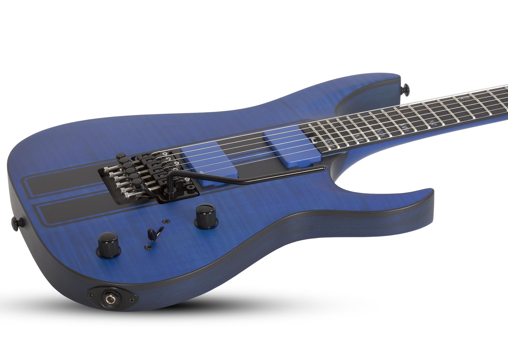 Schecter Banshee Gt Fr 2h Emg Eb - Satin Trans Blue - Guitarra eléctrica con forma de str. - Variation 1