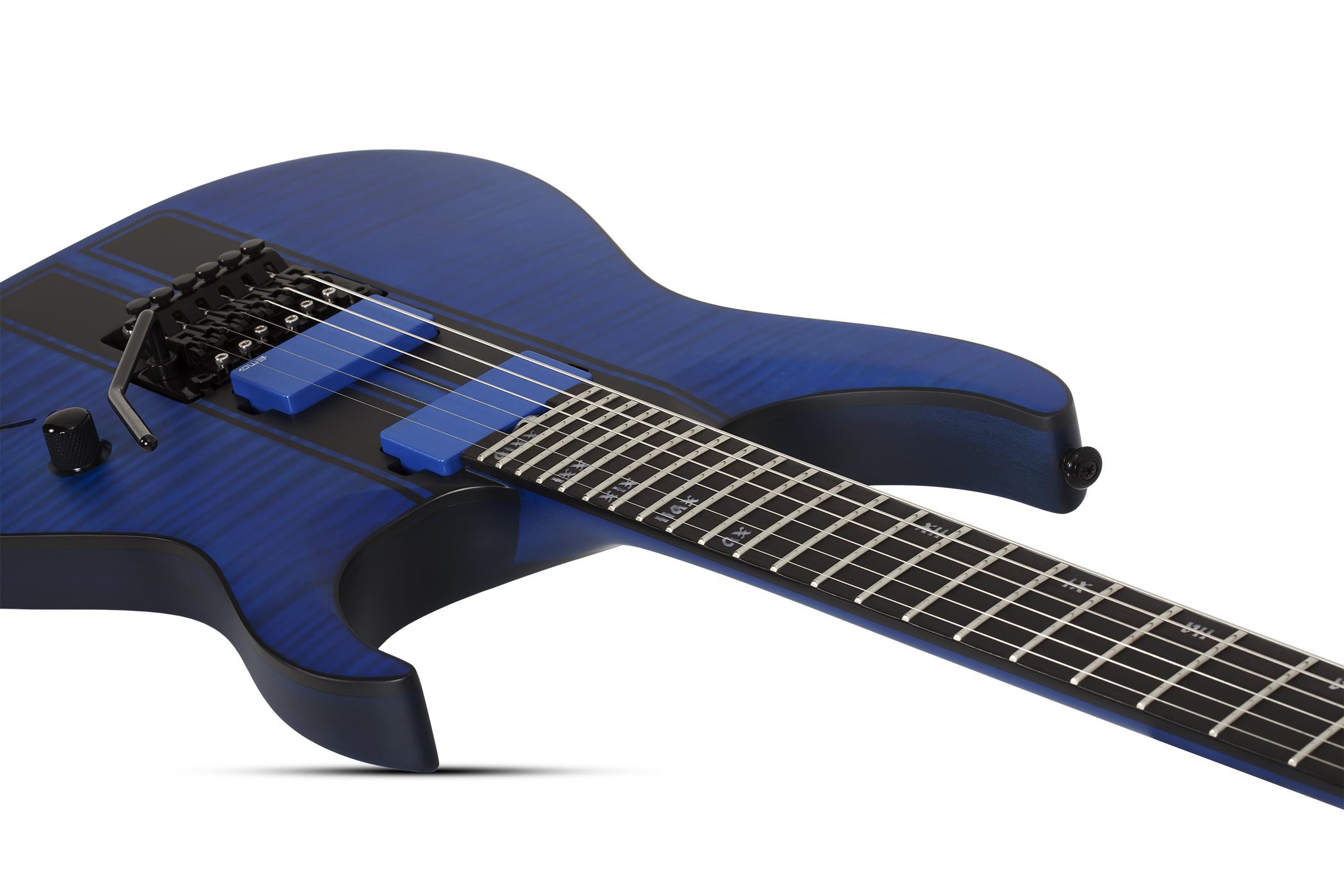 Schecter Banshee Gt Fr 2h Emg Eb - Satin Trans Blue - Guitarra eléctrica con forma de str. - Variation 2