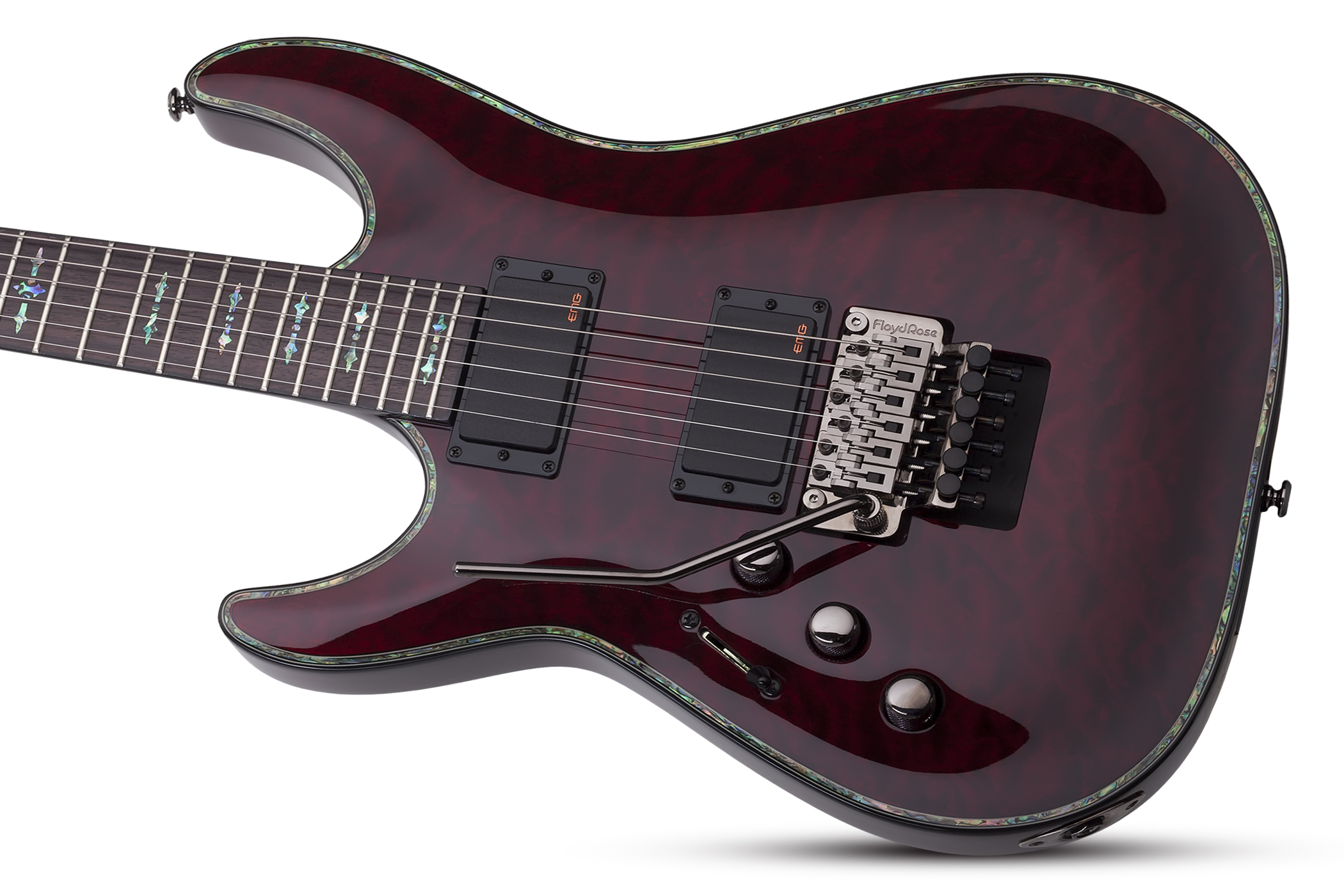 Schecter C-1 Fr Hellraiser Lh Gaucher 2h Emg Rw - Black Cherry - Guitarra electrica para zurdos - Variation 1