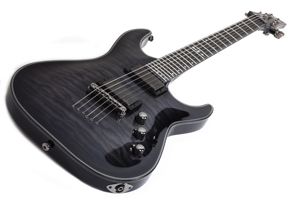 Schecter C-1 Hellraiser Hybrid 2h Emg Ht Eb - Trans. Black Burst - Guitarra eléctrica con forma de str. - Variation 1