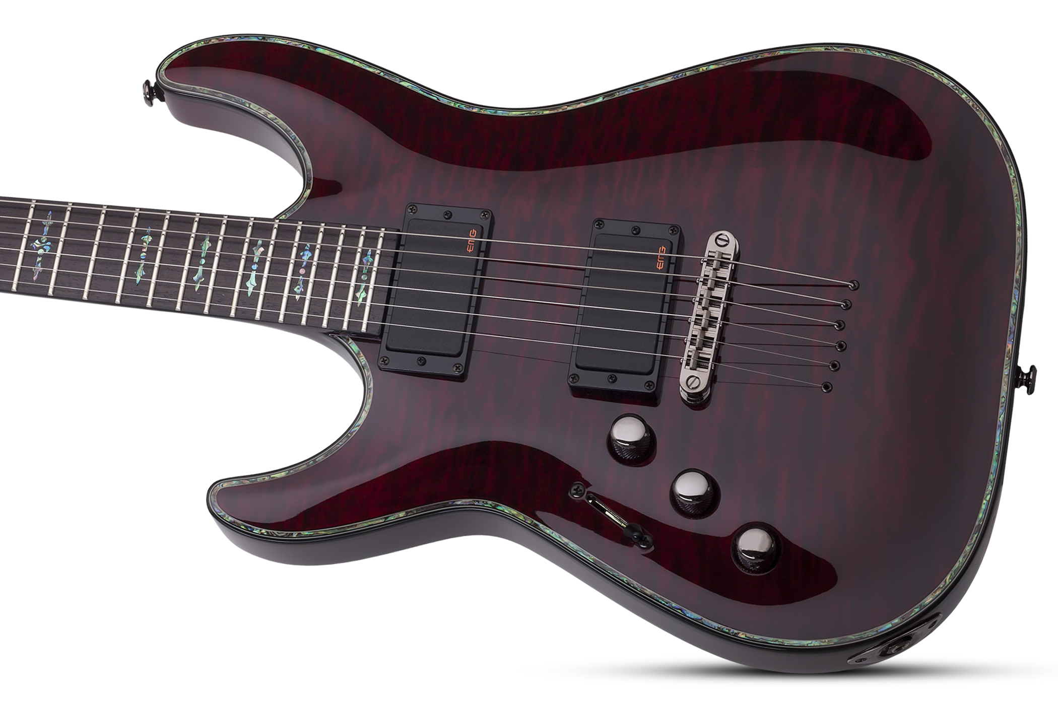 Schecter C-1 Hellraiser Lh Gaucher 2h Emg Ht Rw - Black Cherry - Guitarra electrica para zurdos - Variation 1