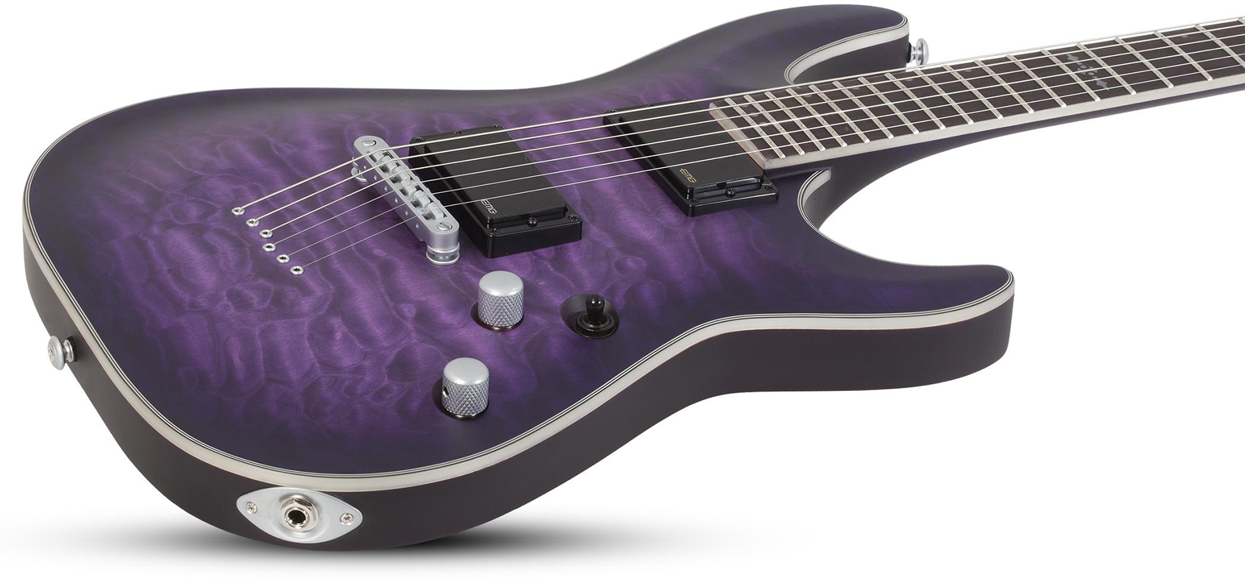 Schecter C-1 Platinum 2h Emg Ht Eb - Satin Purple Burst - Guitarra eléctrica con forma de str. - Variation 1