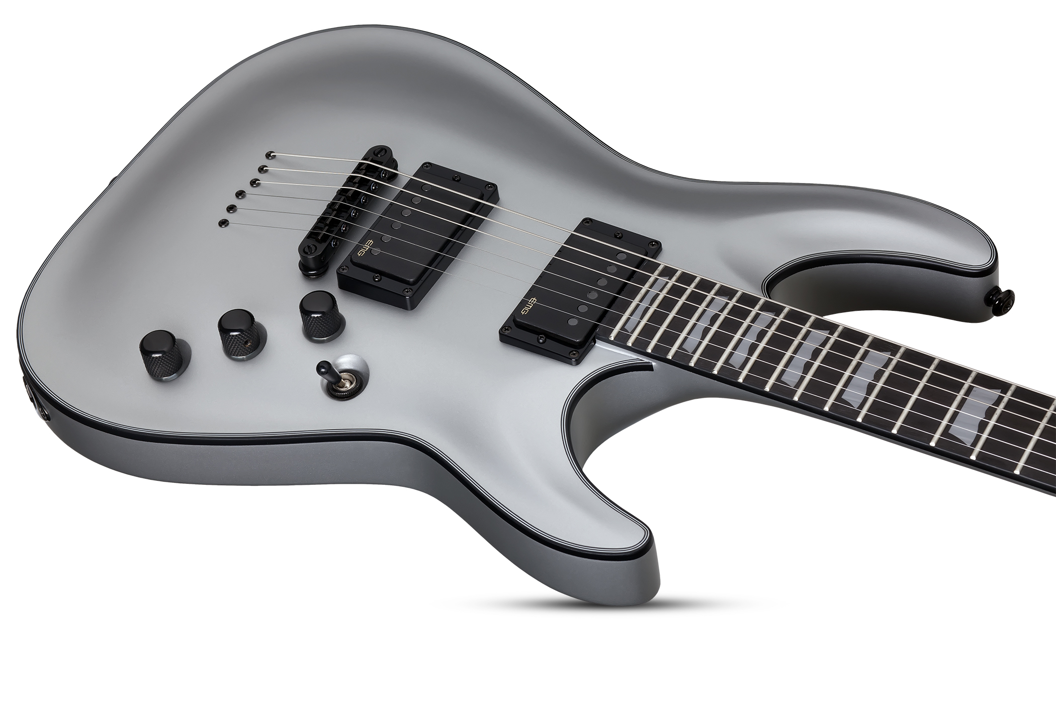 Schecter C-1 Platinum Hh Emg Ht Eb - Satin Silver - Guitarra eléctrica con forma de str. - Variation 1