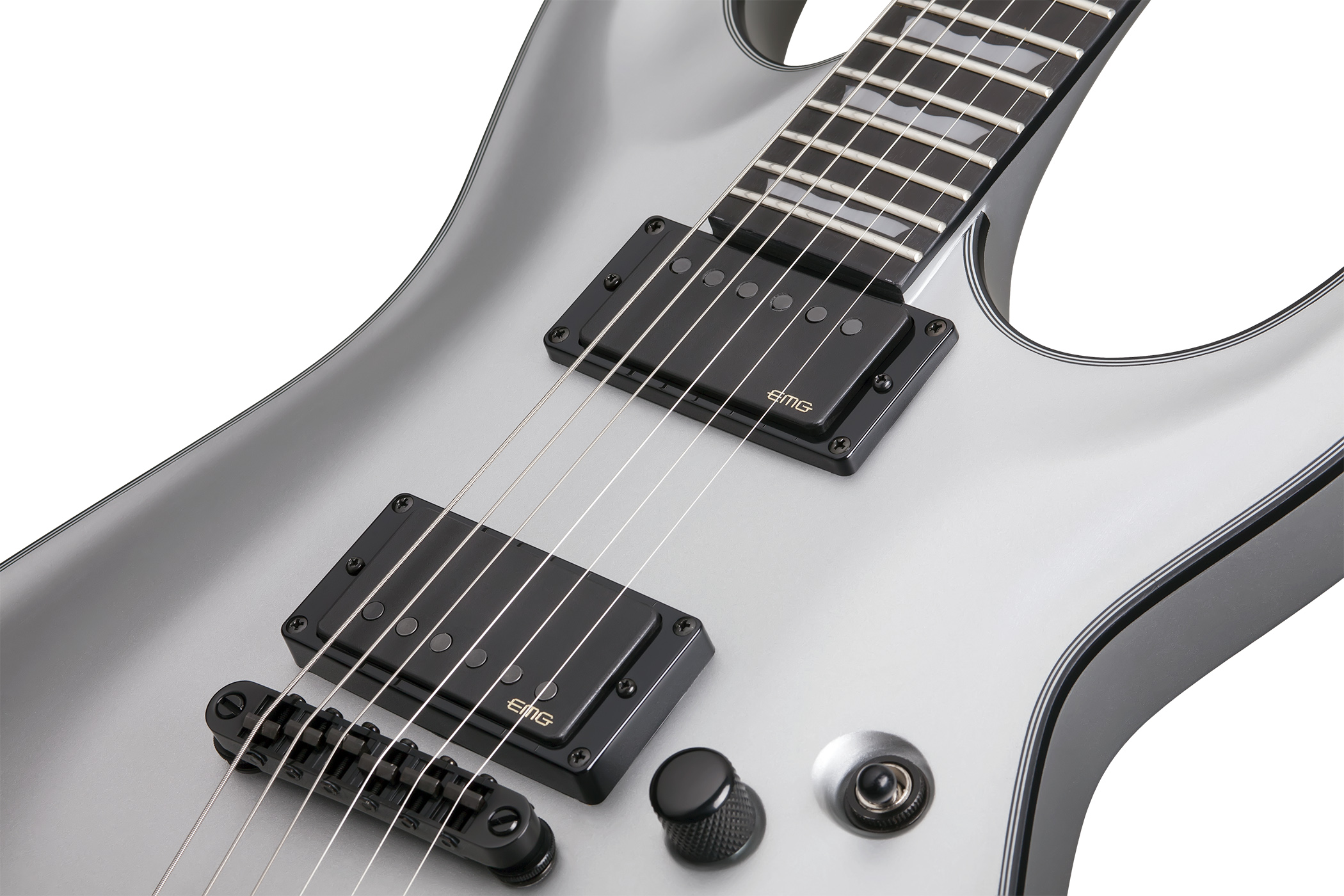 Schecter C-1 Platinum Hh Emg Ht Eb - Satin Silver - Guitarra eléctrica con forma de str. - Variation 3