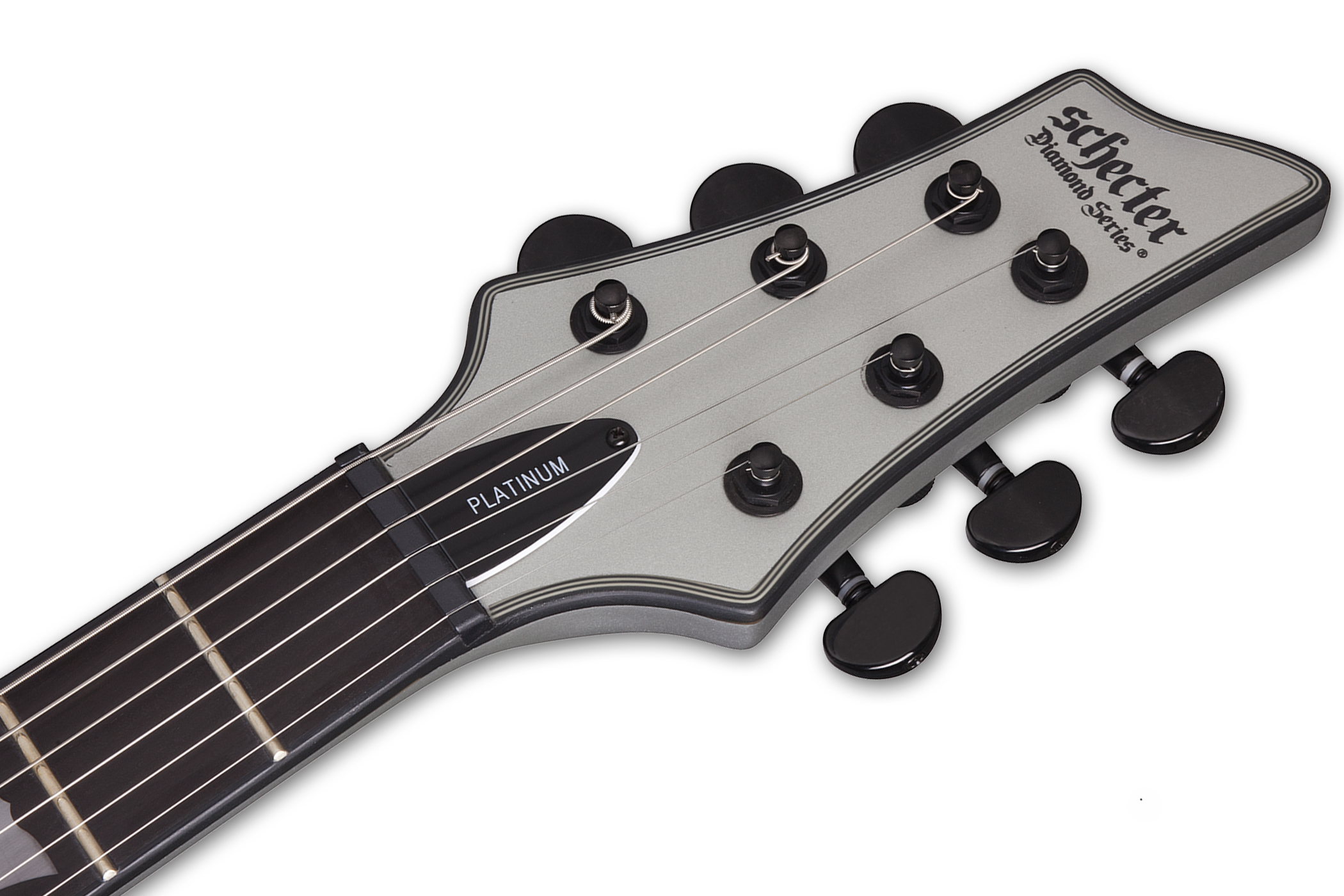 Schecter C-1 Platinum Hh Emg Ht Eb - Satin Silver - Guitarra eléctrica con forma de str. - Variation 4