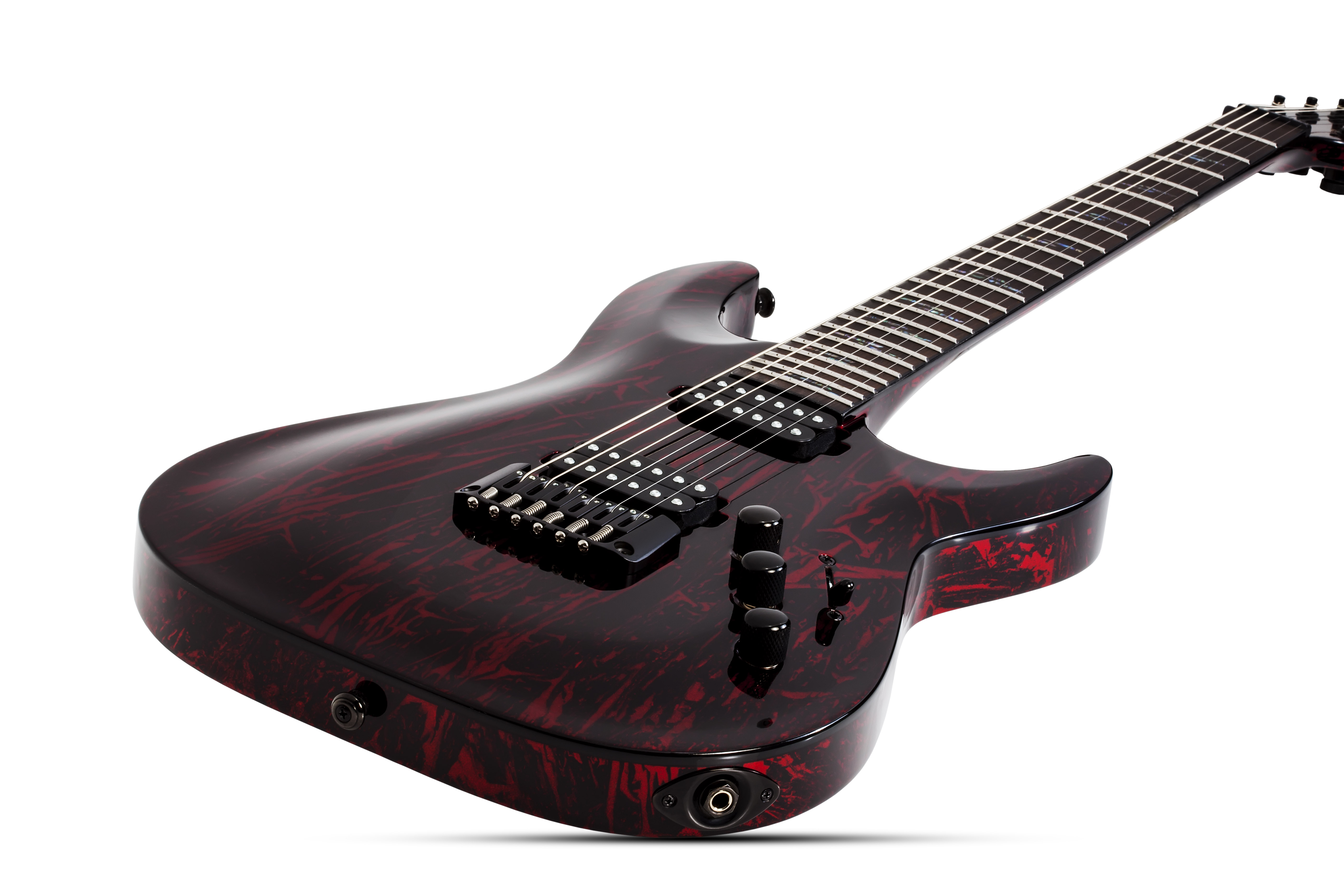 Schecter C-1 Silver Mountain 2h Ht Eb - Blood Moon - Guitarra eléctrica con forma de str. - Variation 1