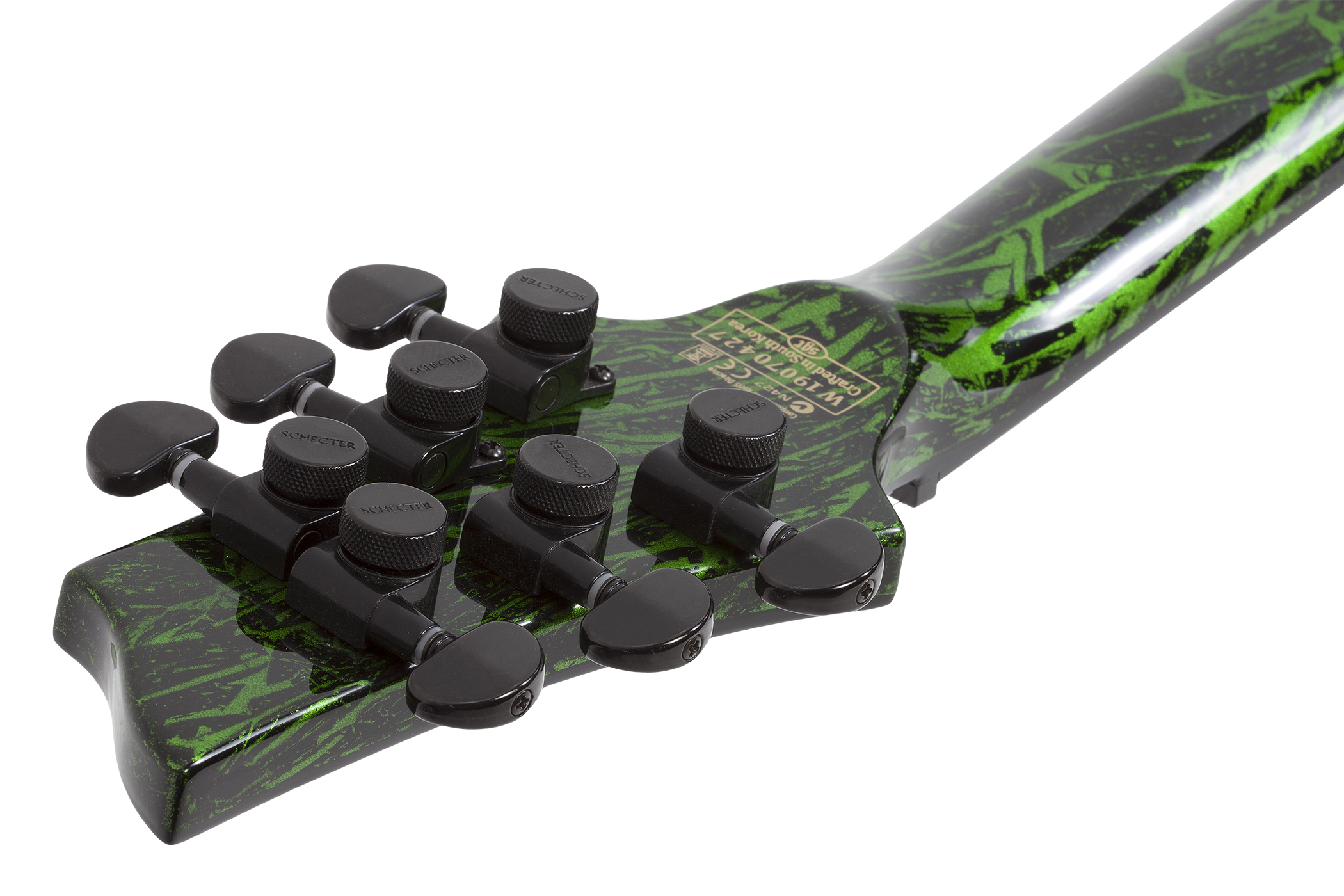 Schecter C-1 Silver Mountain 2h Ht Eb - Toxic Venom - Guitarra eléctrica con forma de str. - Variation 4