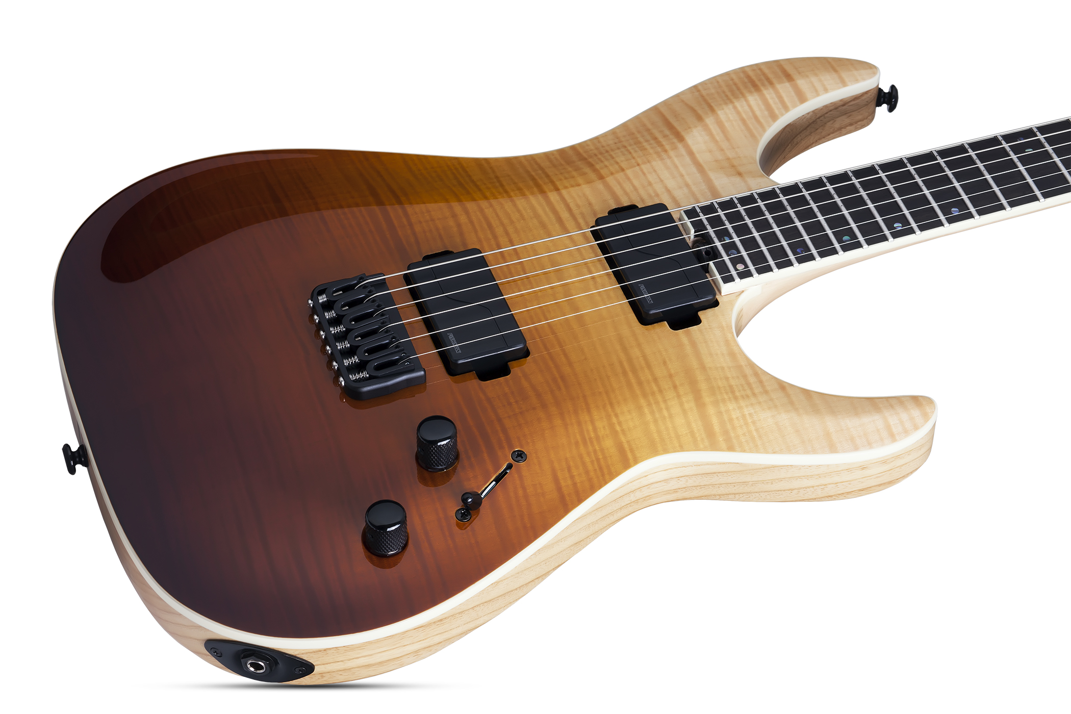 Schecter Sls Elite C-1 2h Fishman Fluence Modern Ht Eb - Antique Fade Burst - Guitarra eléctrica con forma de str. - Variation 1