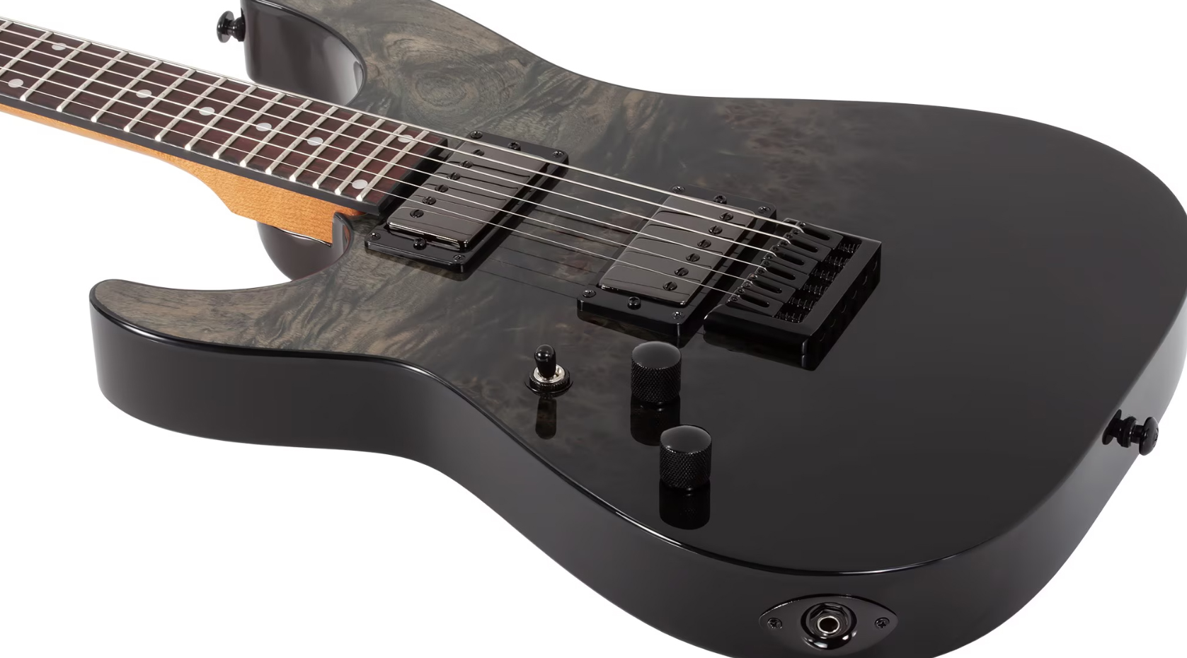 Schecter C-1 Standard Lh Gaucher 2h Ht Rw - Black Fade Burst Burl - Guitarra eléctrica con forma de str. - Variation 1