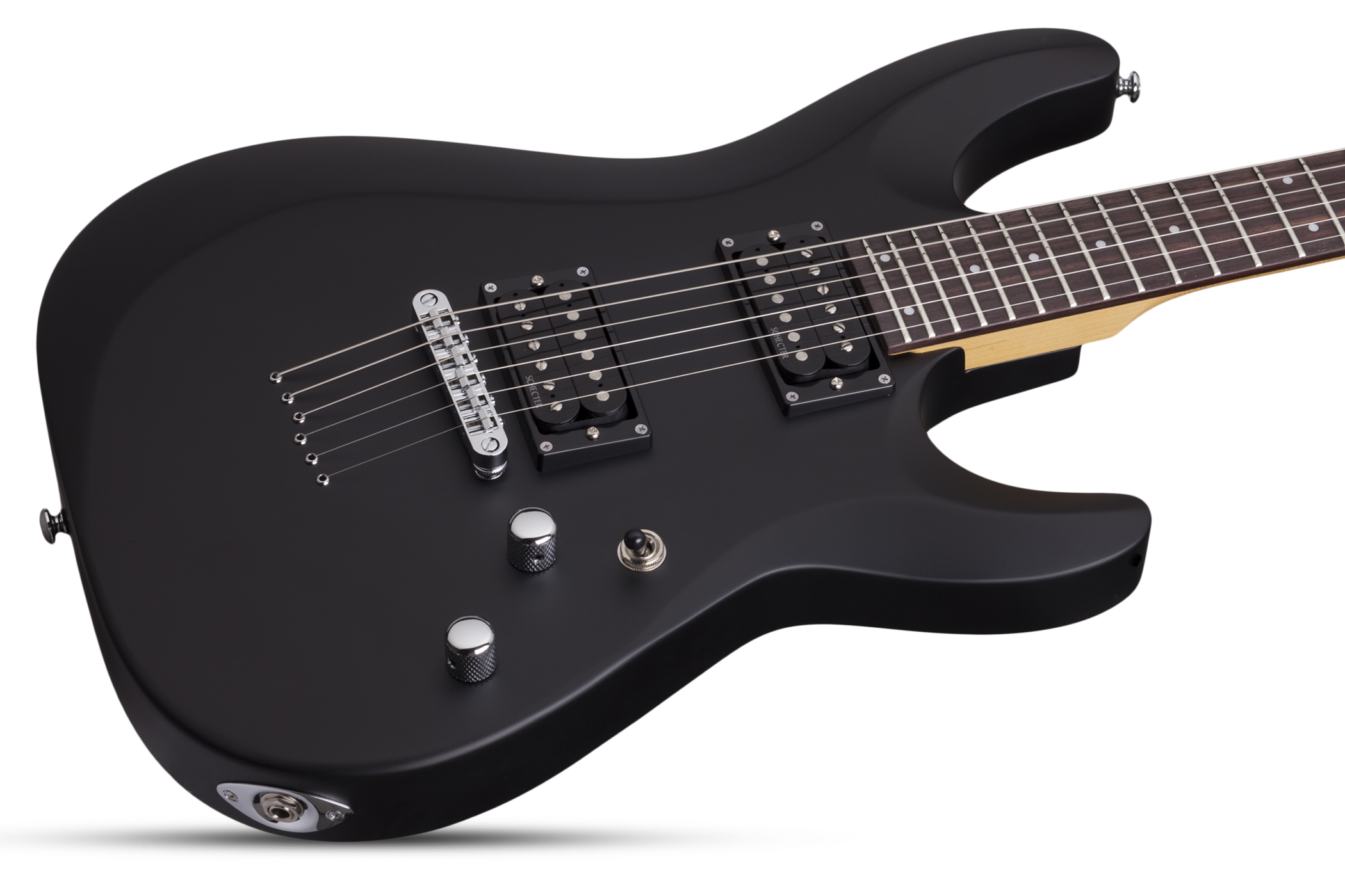 Schecter C-6 Deluxe 2h Ht Rw - Satin Black - Guitarra eléctrica con forma de str. - Variation 3