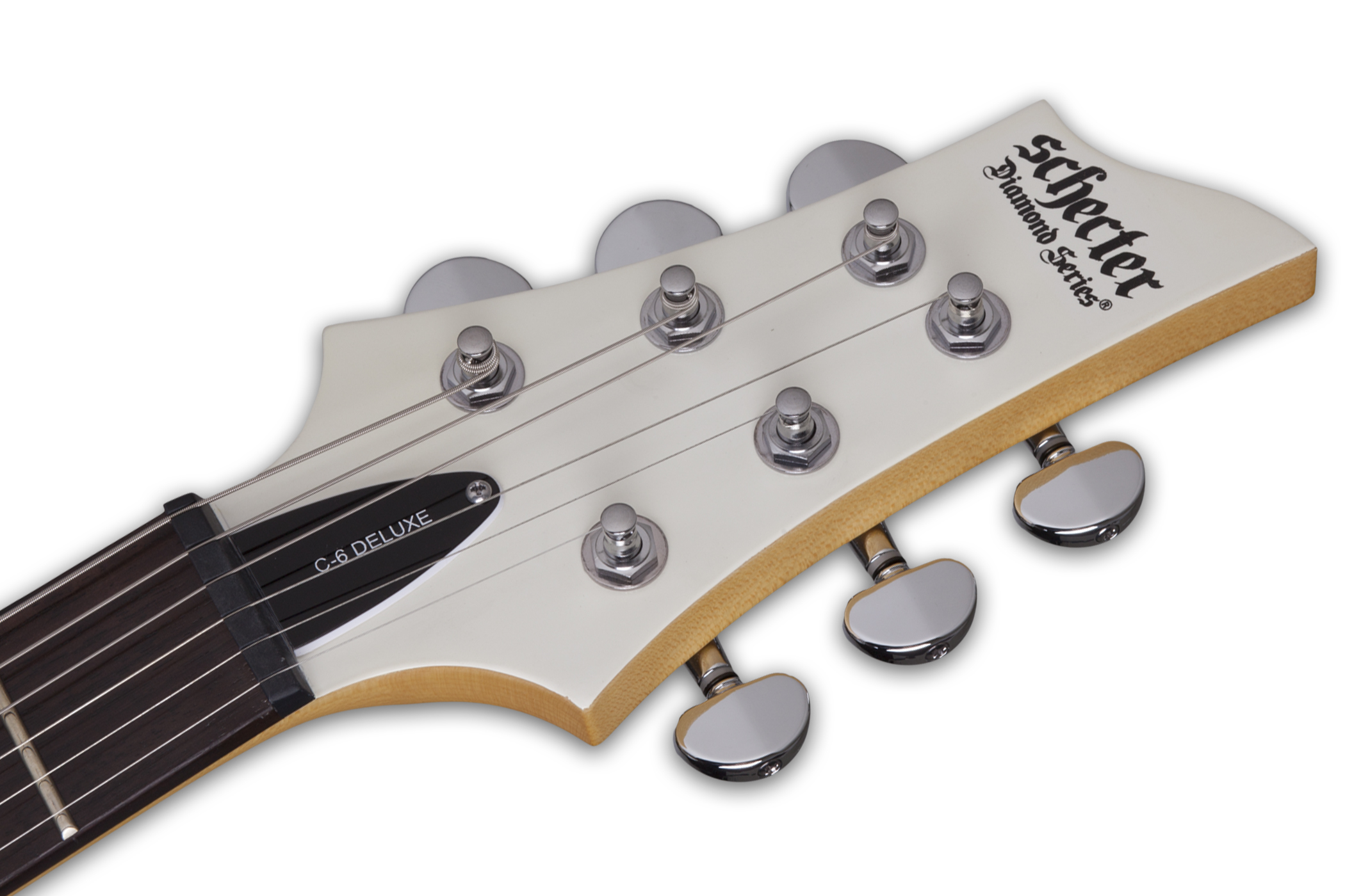 Schecter C-6 Deluxe 2h Ht Rw - Satin White - Guitarra eléctrica de doble corte - Variation 4