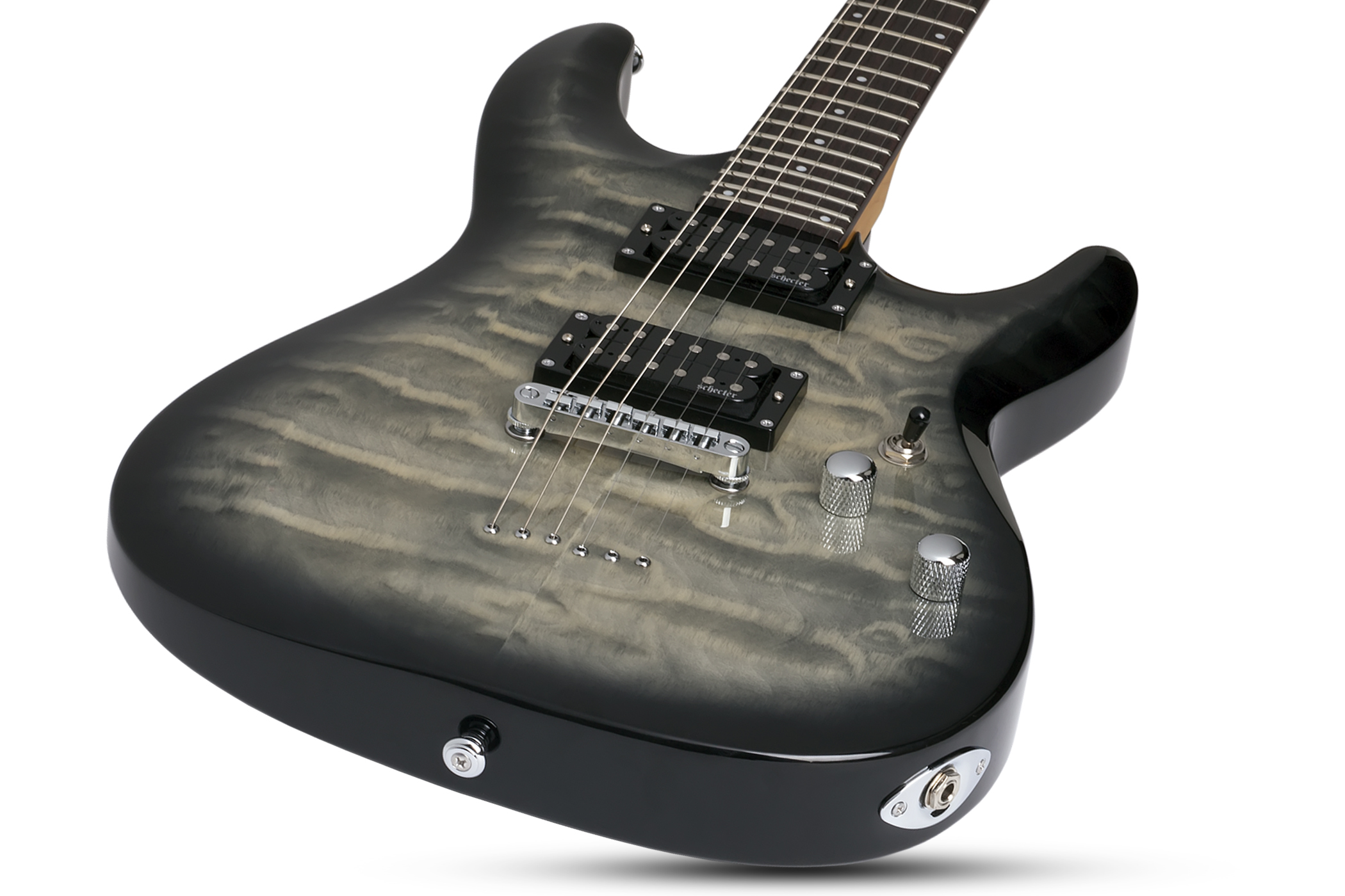 Schecter C-6 Plus 2h Ht Rw - Charcoal Burst - Guitarra eléctrica de doble corte - Variation 1