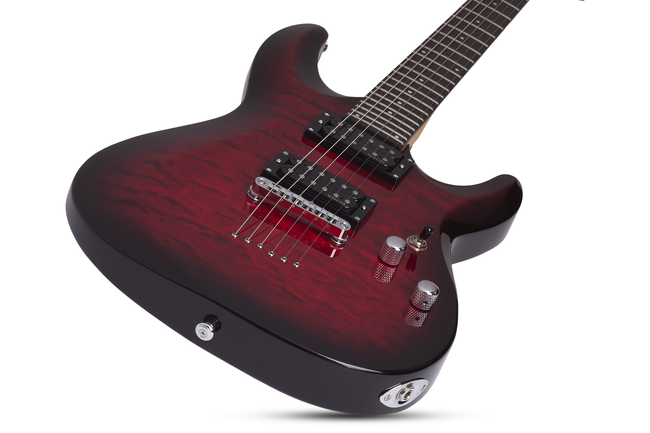 Schecter C-6 Plus 2h Ht Rw - See-thru Cherry Burst - Guitarra eléctrica de doble corte - Variation 1