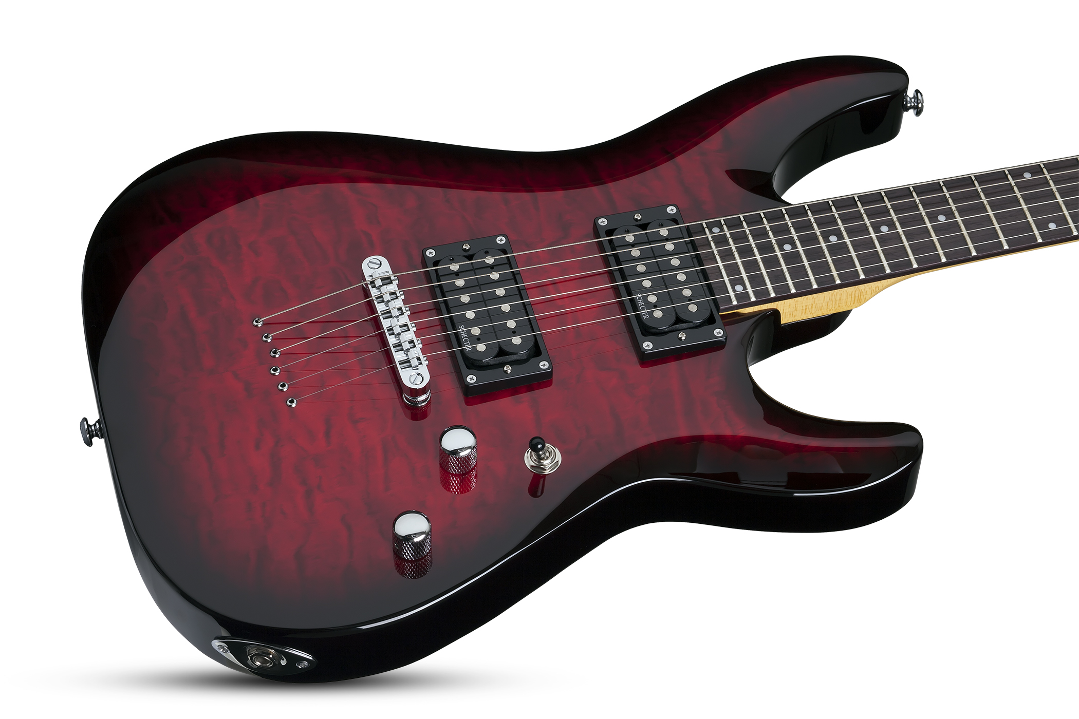 Schecter C-6 Plus 2h Ht Rw - See-thru Cherry Burst - Guitarra eléctrica de doble corte - Variation 2