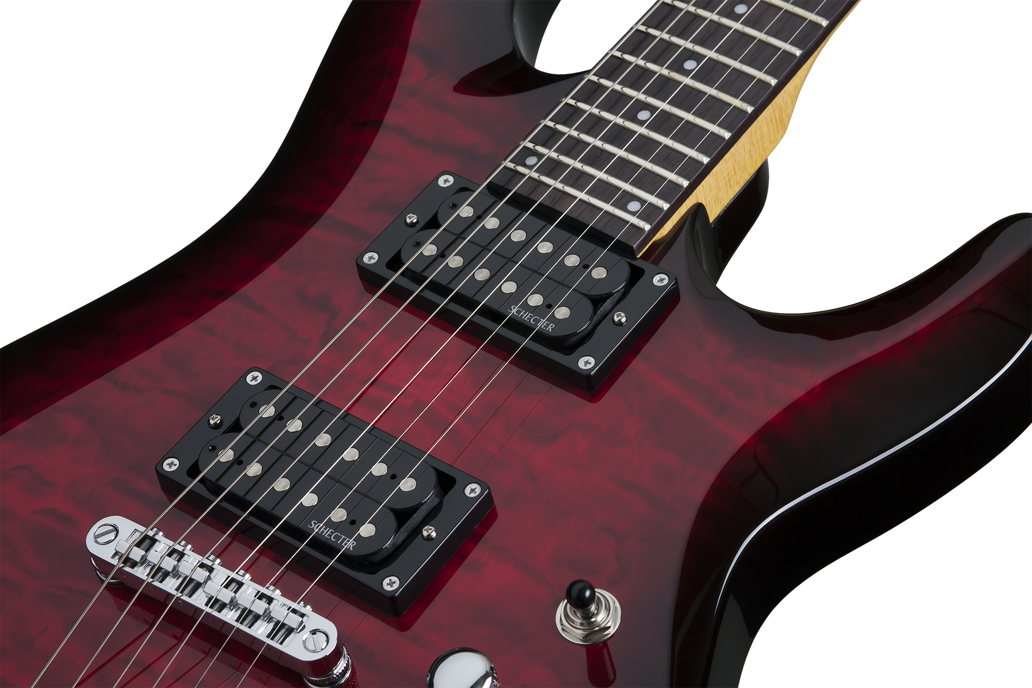 Schecter C-6 Plus 2h Ht Rw - See-thru Cherry Burst - Guitarra eléctrica de doble corte - Variation 4