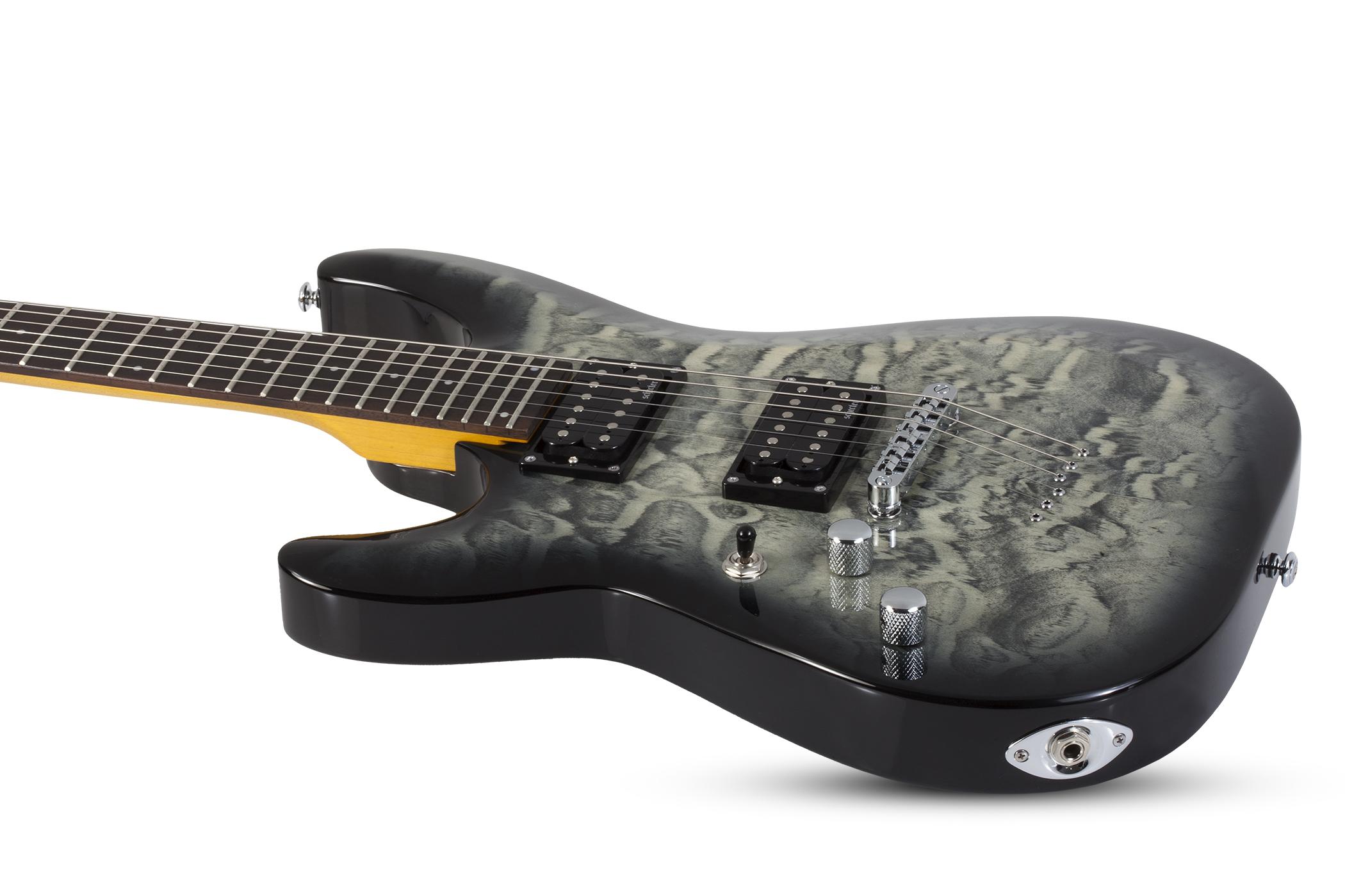 Schecter C-6 Plus Lh Gaucher 2h Ht Rw - Charcoal Burst - Guitarra electrica para zurdos - Variation 1