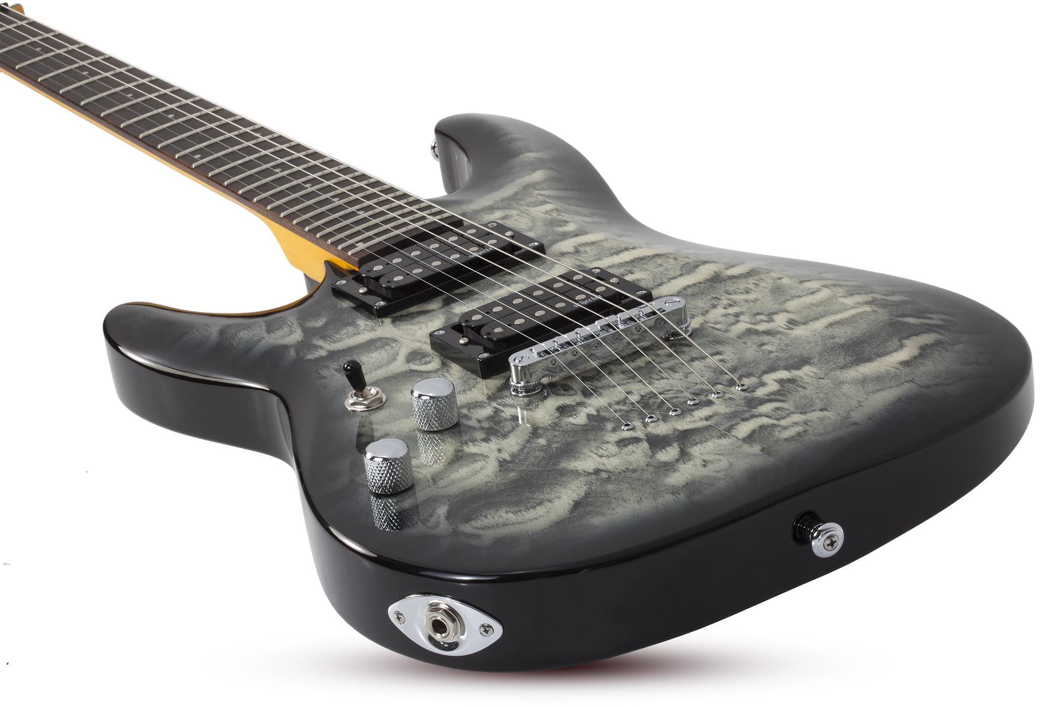 Schecter C-6 Plus Lh Gaucher 2h Ht Rw - Charcoal Burst - Guitarra electrica para zurdos - Variation 2