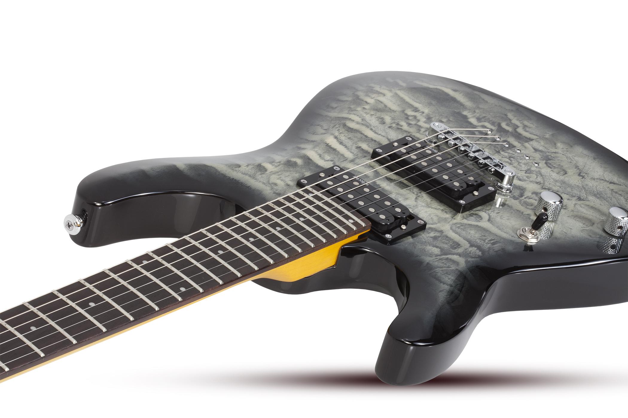 Schecter C-6 Plus Lh Gaucher 2h Ht Rw - Charcoal Burst - Guitarra electrica para zurdos - Variation 3