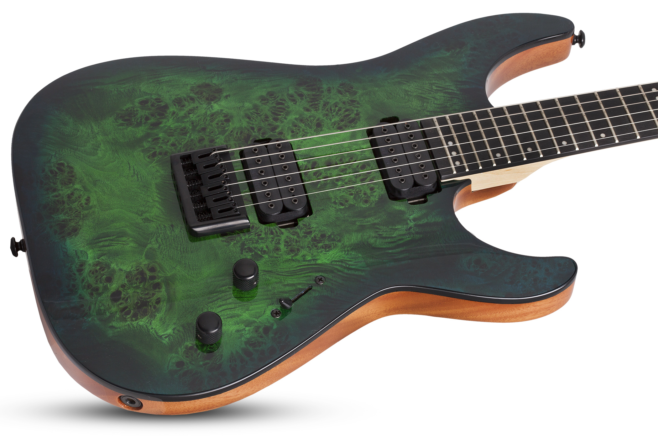 Schecter C-6 Pro 2h Ht Wen - Aqua Burst - Guitarra eléctrica de doble corte - Variation 1