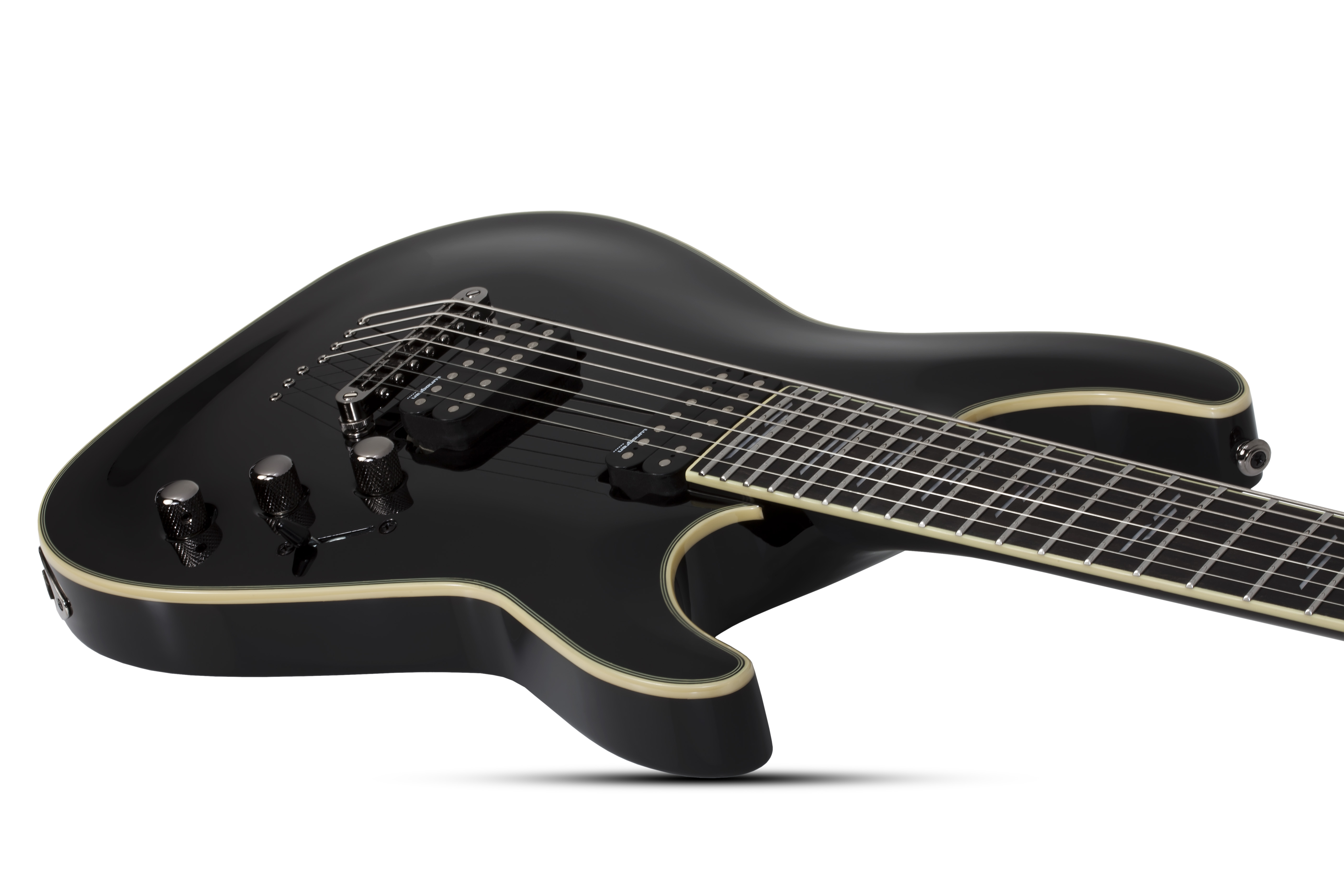 Schecter C-7 Blackjack 7c 2h Lundgren Ht Eb - Black - Guitarra eléctrica de 7 cuerdas - Variation 1