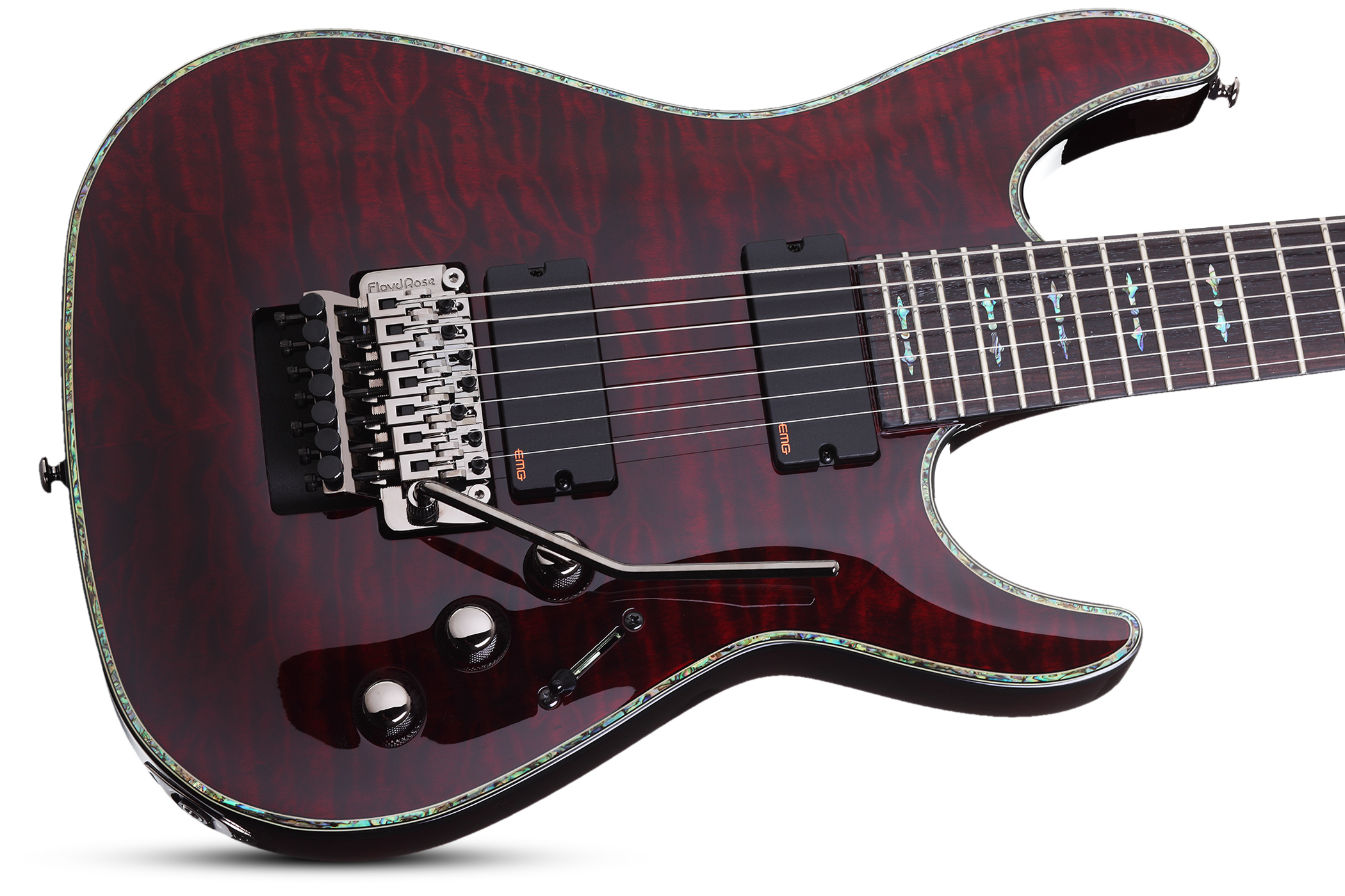 Schecter C-7 Fr Hellraiser 7c 2h Emg Rw - Black Cherry - Guitarra eléctrica de 7 cuerdas - Variation 1