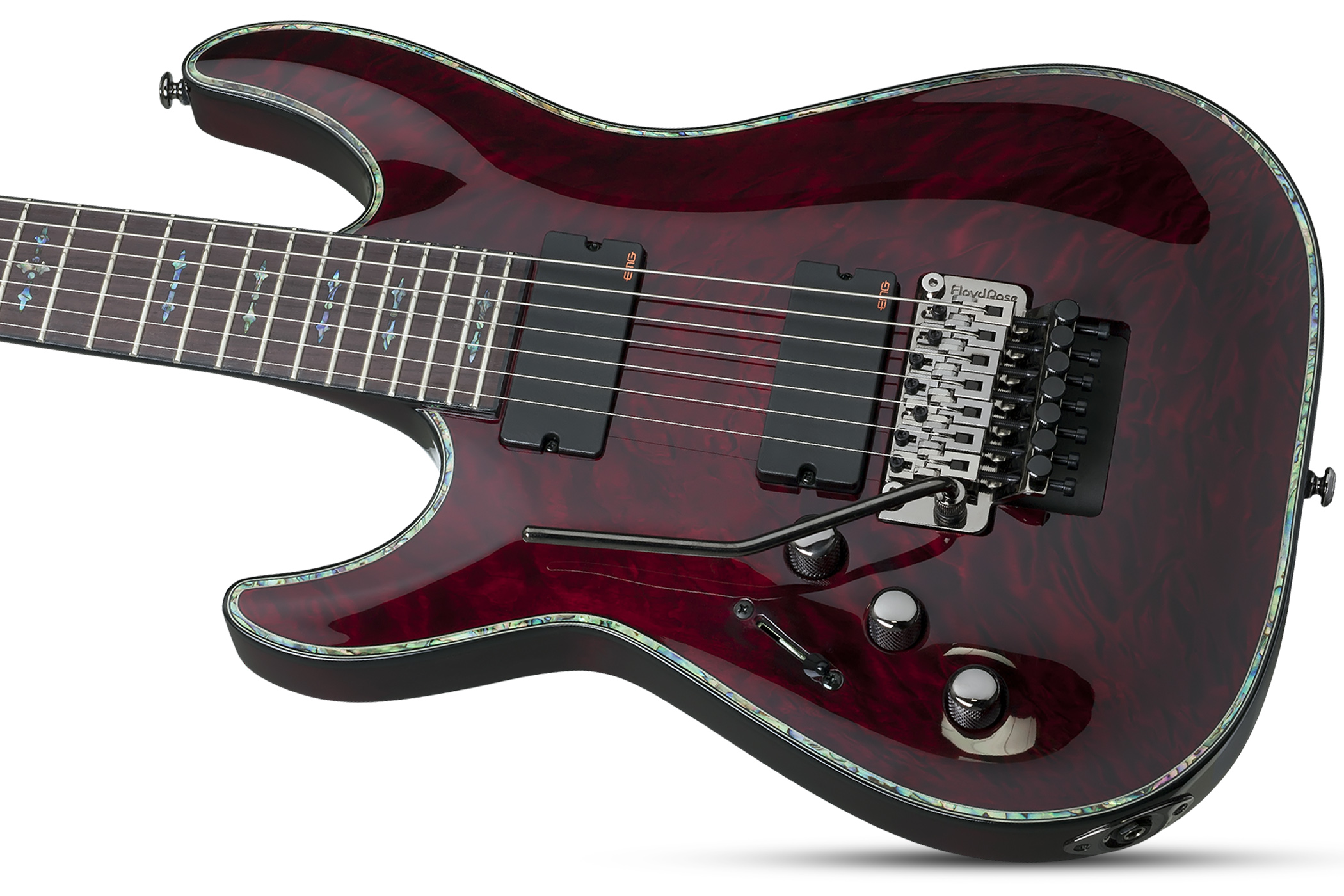 Schecter C-7 Fr Lh Hellraiser 7c Gaucher 2h Emg Rw - Black Cherry - Guitarra electrica para zurdos - Variation 1