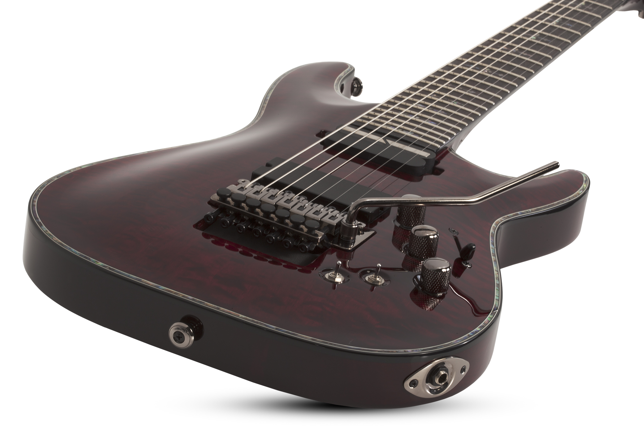 Schecter C-7 Fr S Hellraiser 7c 2h Emg Sustainiac Rw - Black Cherry - Guitarra eléctrica de 7 cuerdas - Variation 1