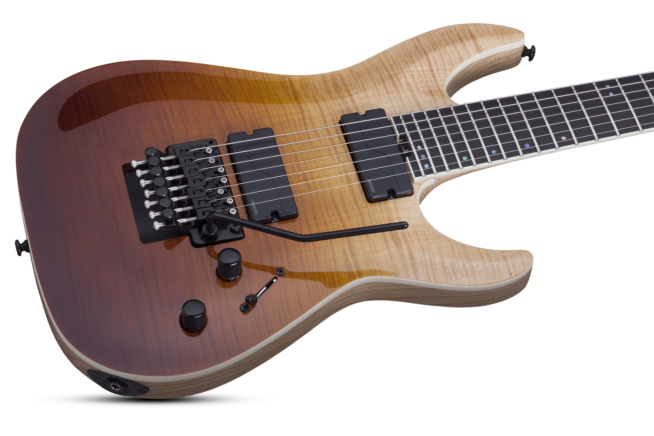 Schecter C-7 Fr Sls Elite 2h Fishman Ht Eb - Antique Fade Burst - Guitarra eléctrica de 7 cuerdas - Variation 1