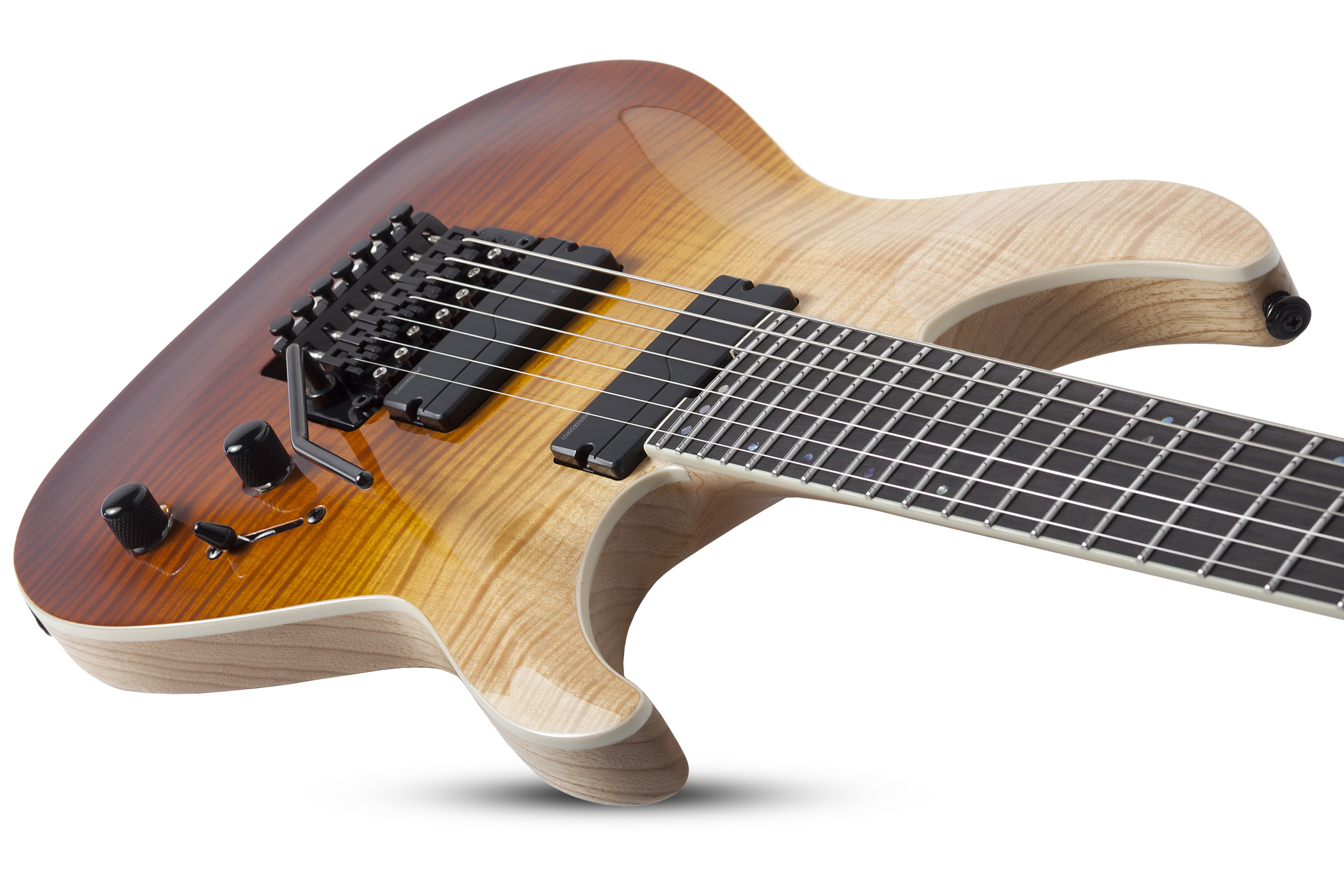 Schecter C-7 Fr Sls Elite 2h Fishman Ht Eb - Antique Fade Burst - Guitarra eléctrica de 7 cuerdas - Variation 2