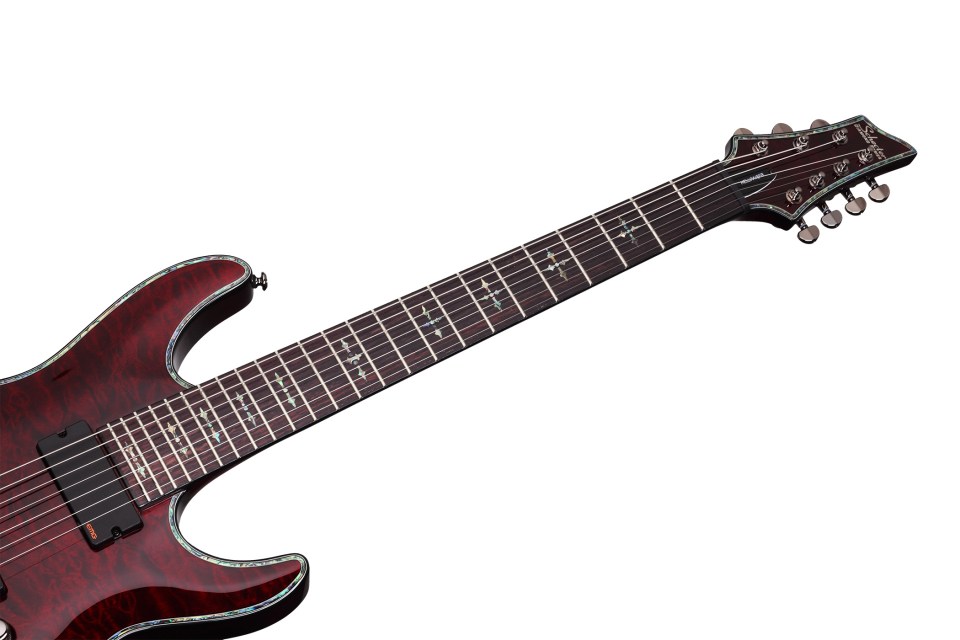 Schecter C-7 Hellraiser 7c 2h Emg Ht Rw - Black Cherry Gloss - Guitarra eléctrica de 7 cuerdas - Variation 4