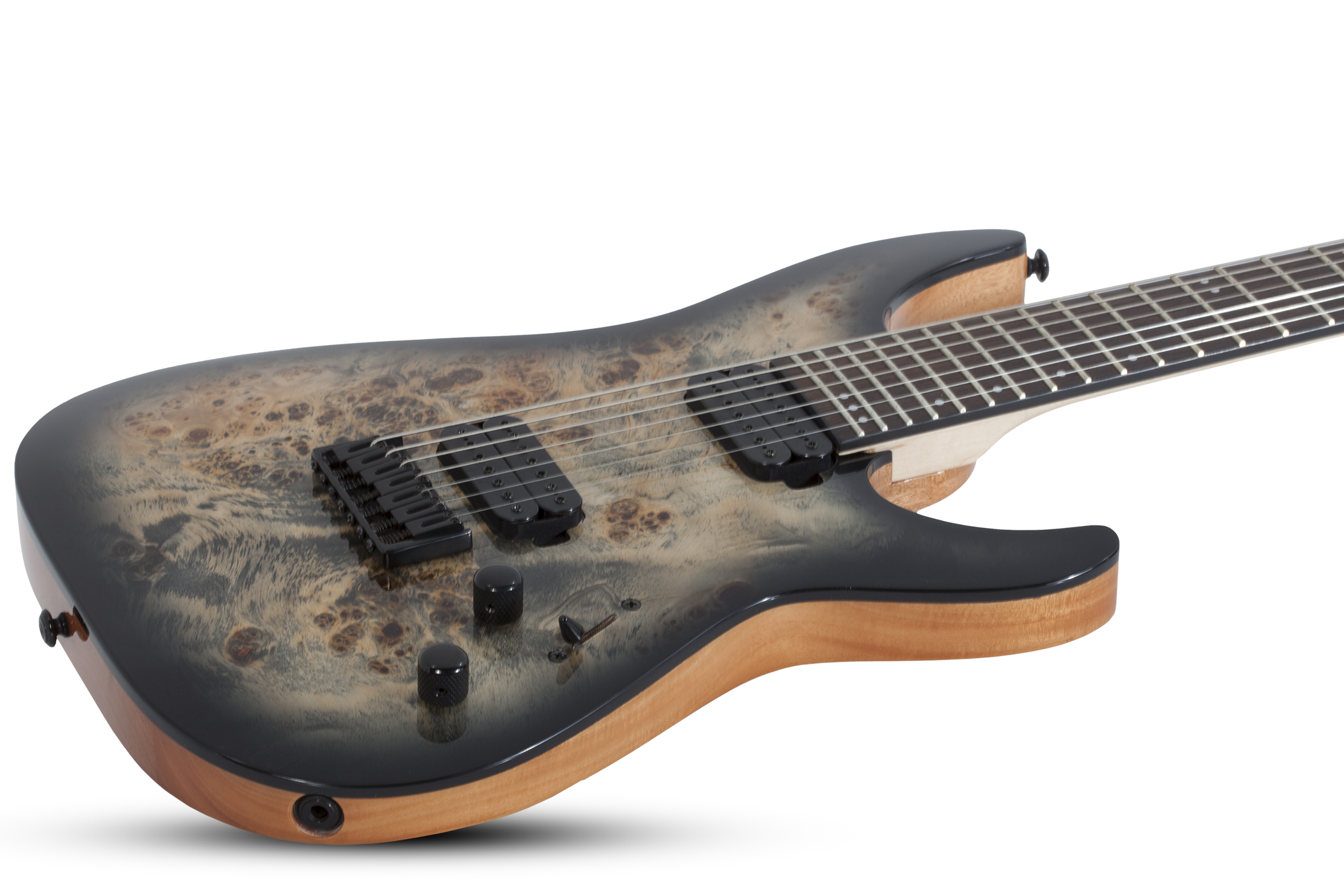 Schecter C-7 Pro 7c 2h Ht Wen - Charcoal Burst - Guitarra eléctrica de 7 cuerdas - Variation 1