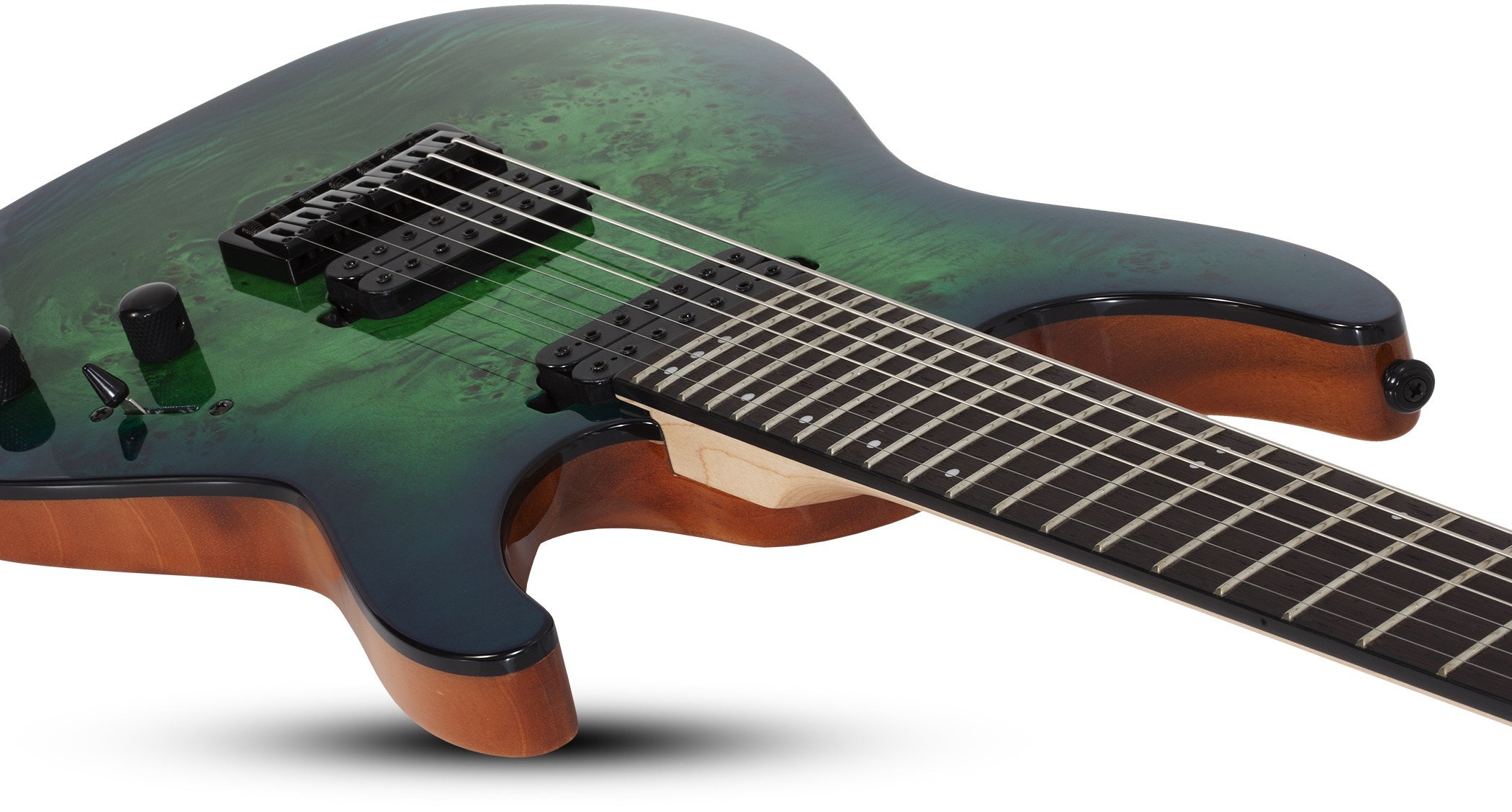 Schecter C-7 Pro 7c 2h Ht Wen - Aqua Burst - Guitarra eléctrica de 7 cuerdas - Variation 2