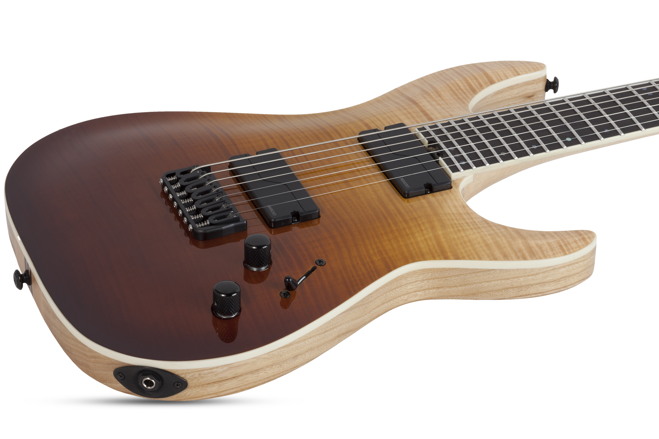 Schecter C-7 Sls Elite 2h Fishman Ht Eb - Antique Fade Burst - Guitarra eléctrica de 7 cuerdas - Variation 2