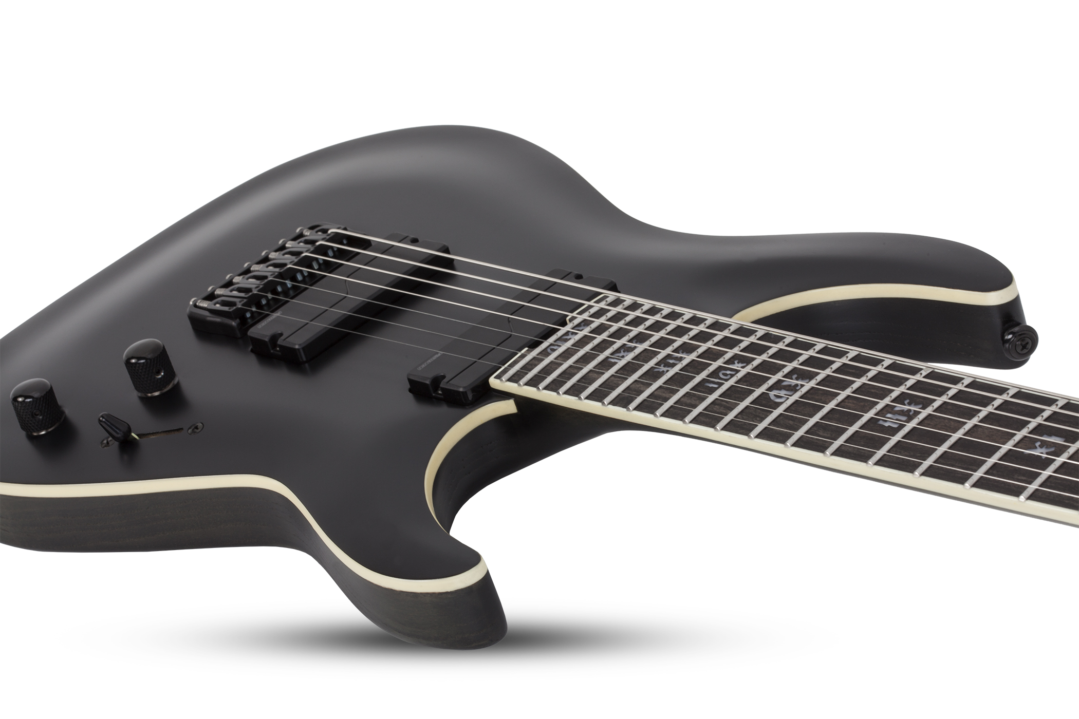 Schecter C-7 Sls Evil Twin 7c 2h Fishman Ht Eb - Satin Black - Guitarra eléctrica de 7 cuerdas - Variation 2