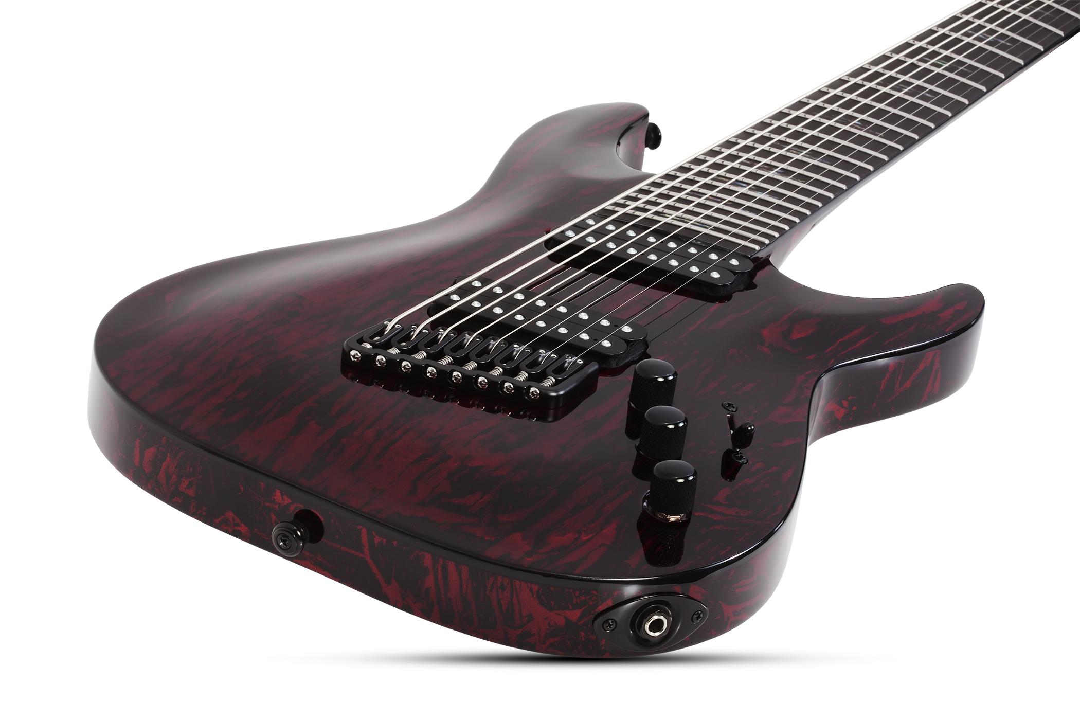 Schecter C-8 Multiscale Silver Mountain 8c Baryton 2h Ht Eb - Blood Moon - Guitarra electrica de 8 y 9 cuerdas - Variation 1