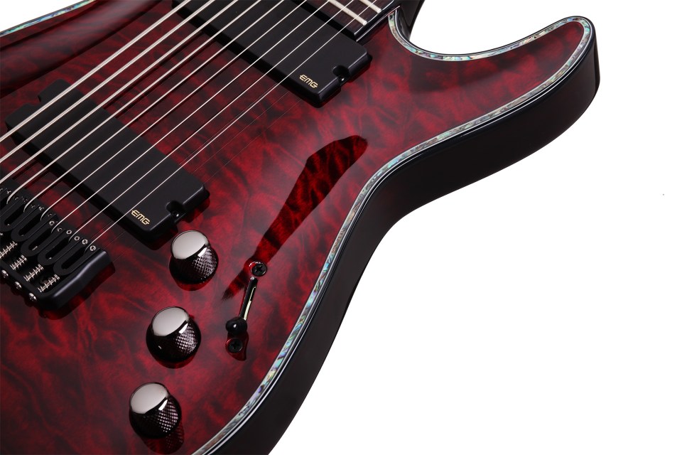 Schecter C-9 Hellraiser 9c 2h Emg Ht - Black Cherry - Guitarra electrica de 8 y 9 cuerdas - Variation 3