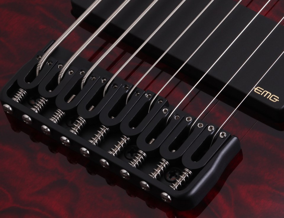 Schecter C-9 Hellraiser 9c 2h Emg Ht - Black Cherry - Guitarra electrica de 8 y 9 cuerdas - Variation 4