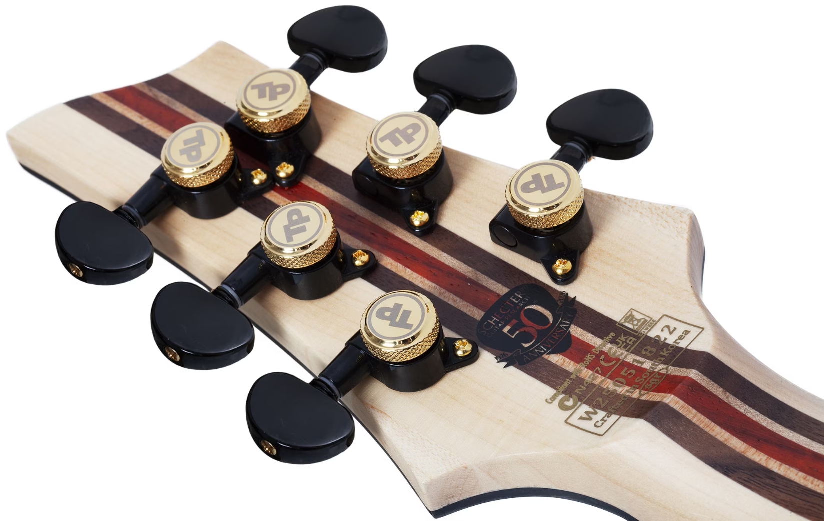 Schecter C1 50th Ann. Lh Gaucher 2h Ht Eb - Gold Burst - Guitarra electrica metalica - Variation 7