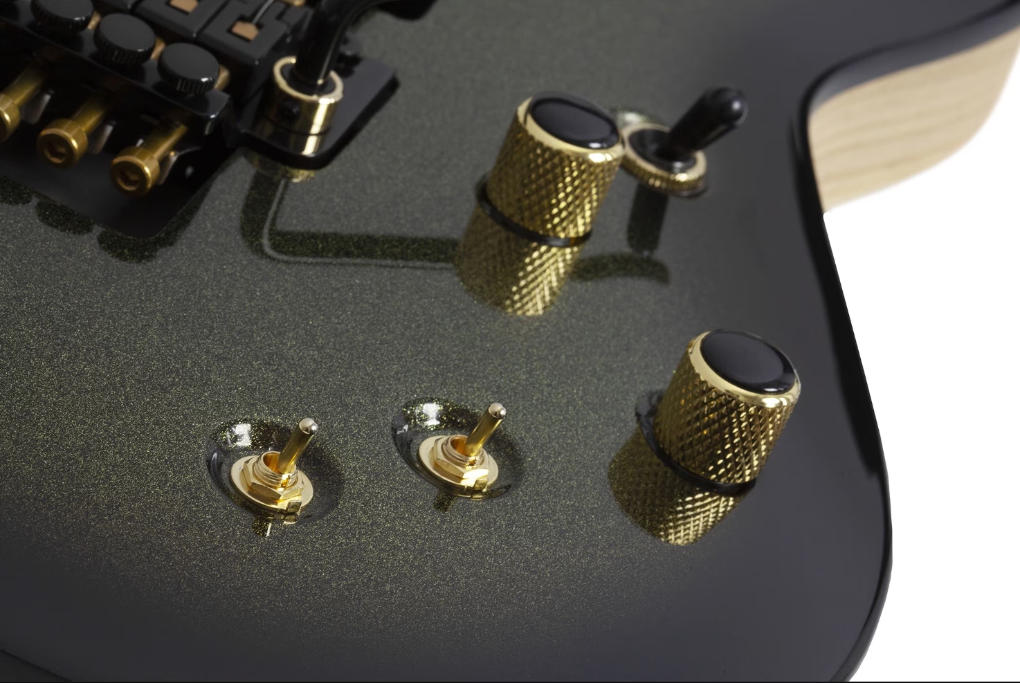 Schecter C1 Fr-s 50th Ann. 2h Sustainiac Fr Eb - 50th Gold Burst - Guitarra electrica metalica - Variation 4