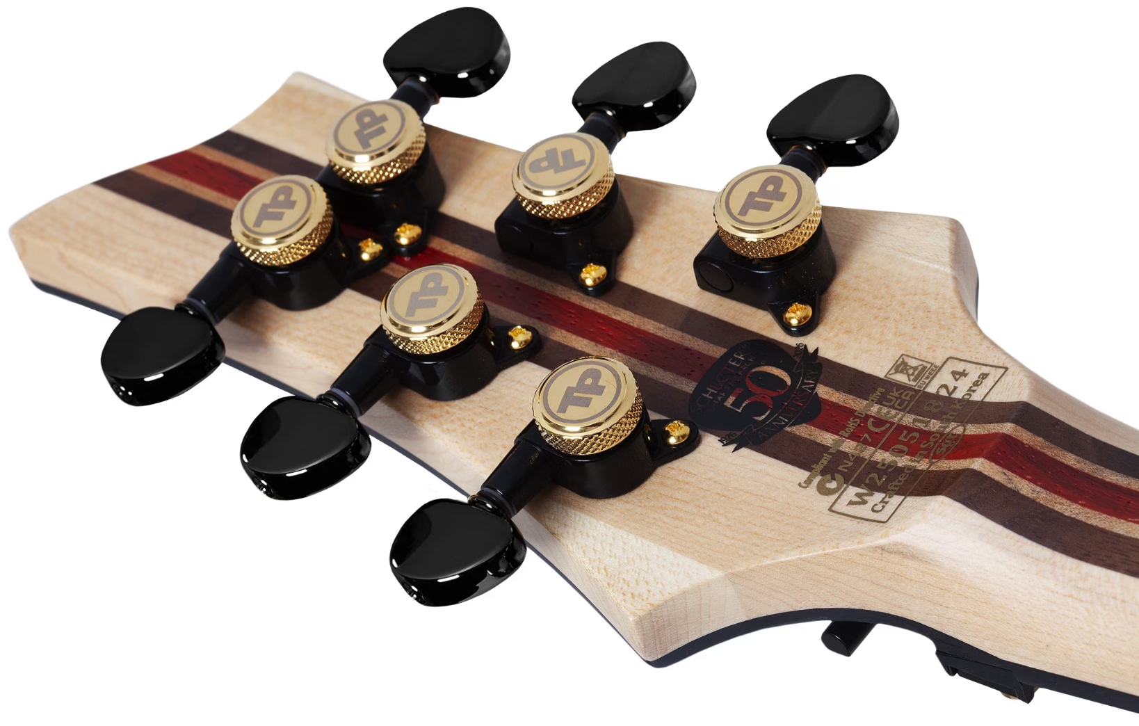 Schecter C1 Fr-s 50th Ann. Lh 2h Sustainiac Eb - 50th Gold Burst - Guitarra electrica metalica - Variation 9