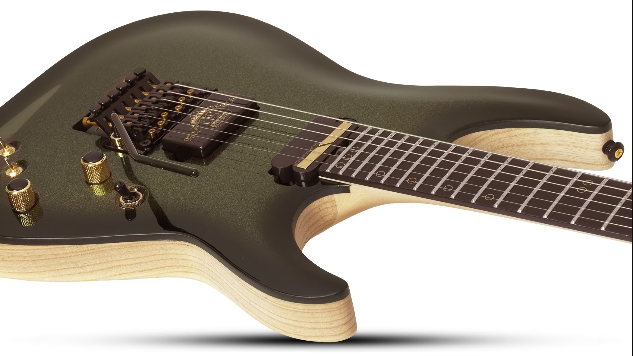 Schecter C1 Fr-s 50th Ann. Lh 2h Sustainiac Eb - 50th Gold Burst - Guitarra electrica metalica - Variation 3