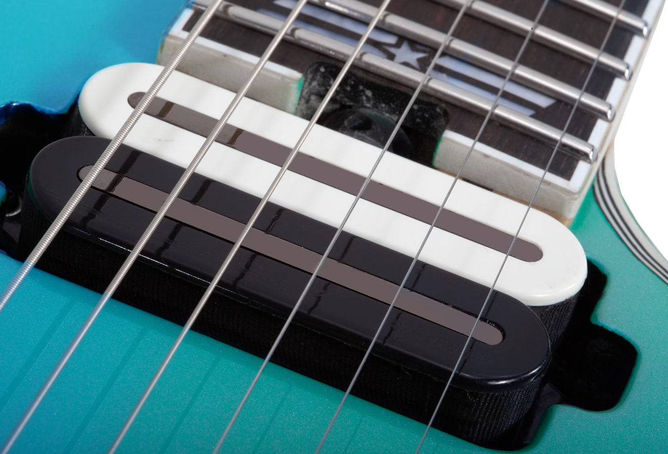 Schecter C1 Sls Hollywood 2h Fishman Fluence Modern Ht Eb - Glacier - Guitarra electrica metalica - Variation 5